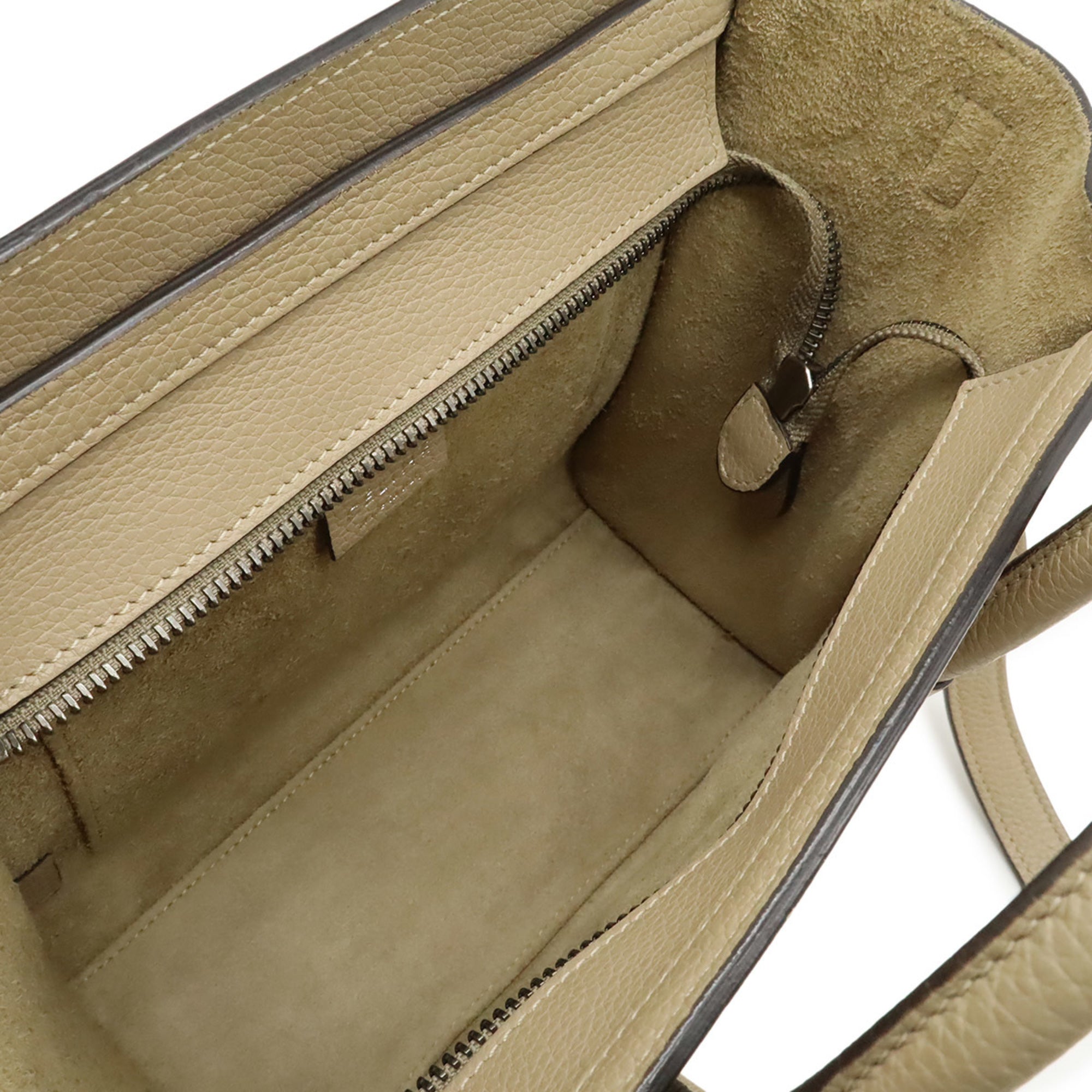 Celine Beige Leather Handbag Shoulder Bag (Pre-Owned)