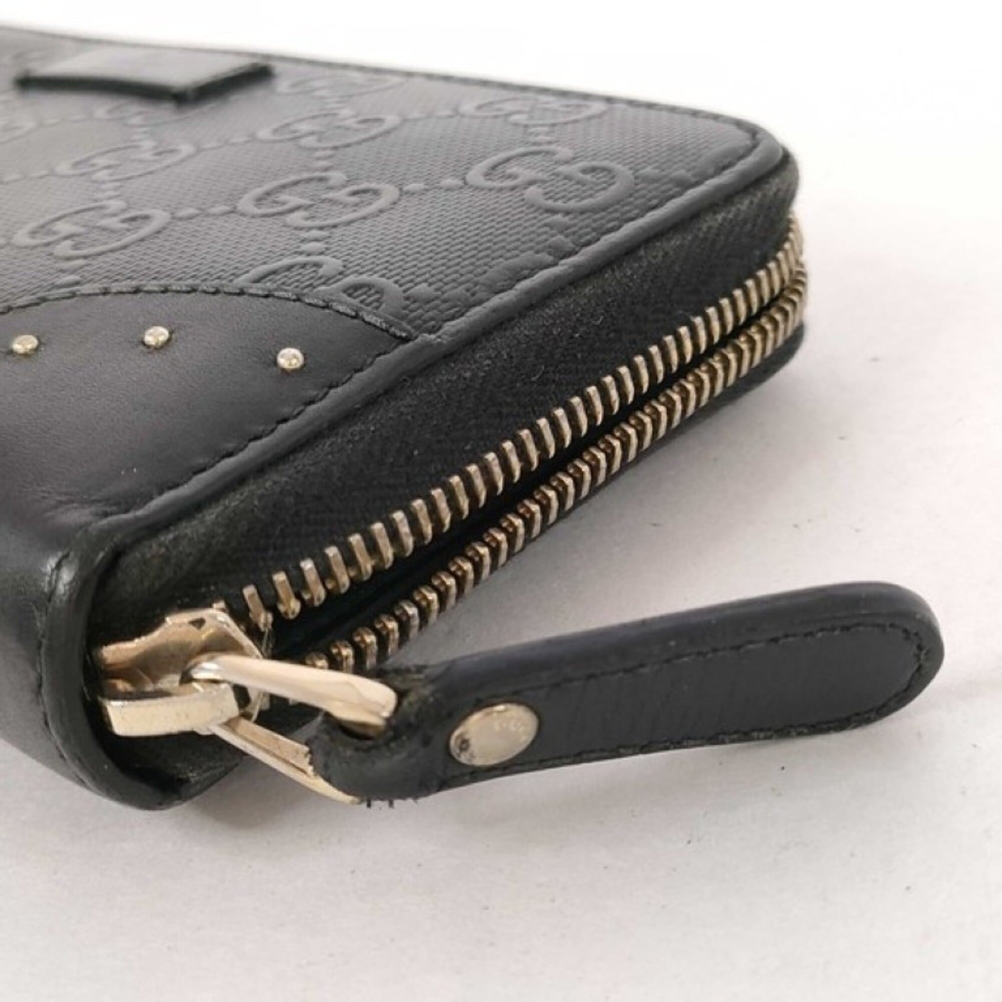 Gucci Black Pvc Leather Long Wallet (Bi-Fold) (Pre-Owned)