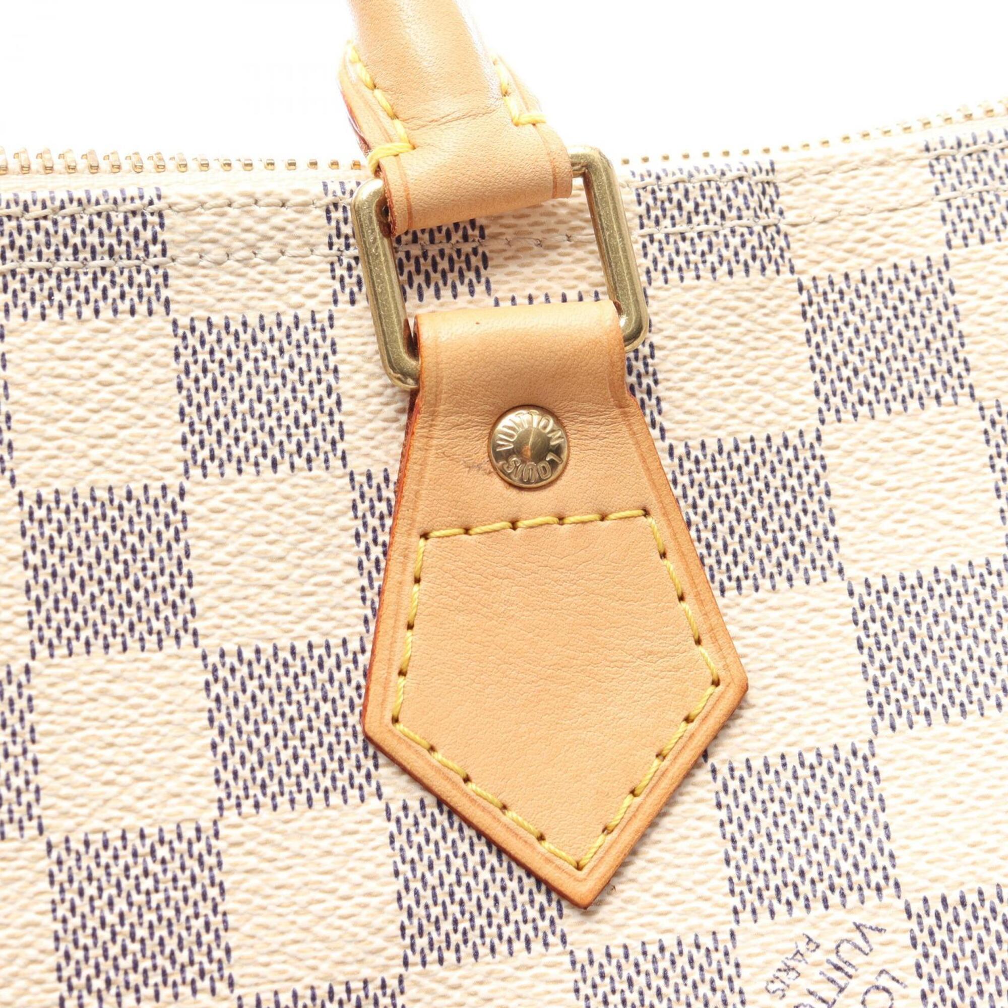Louis Vuitton White Pvc Coated Canvas Leather Handbag (Pre-Owned)