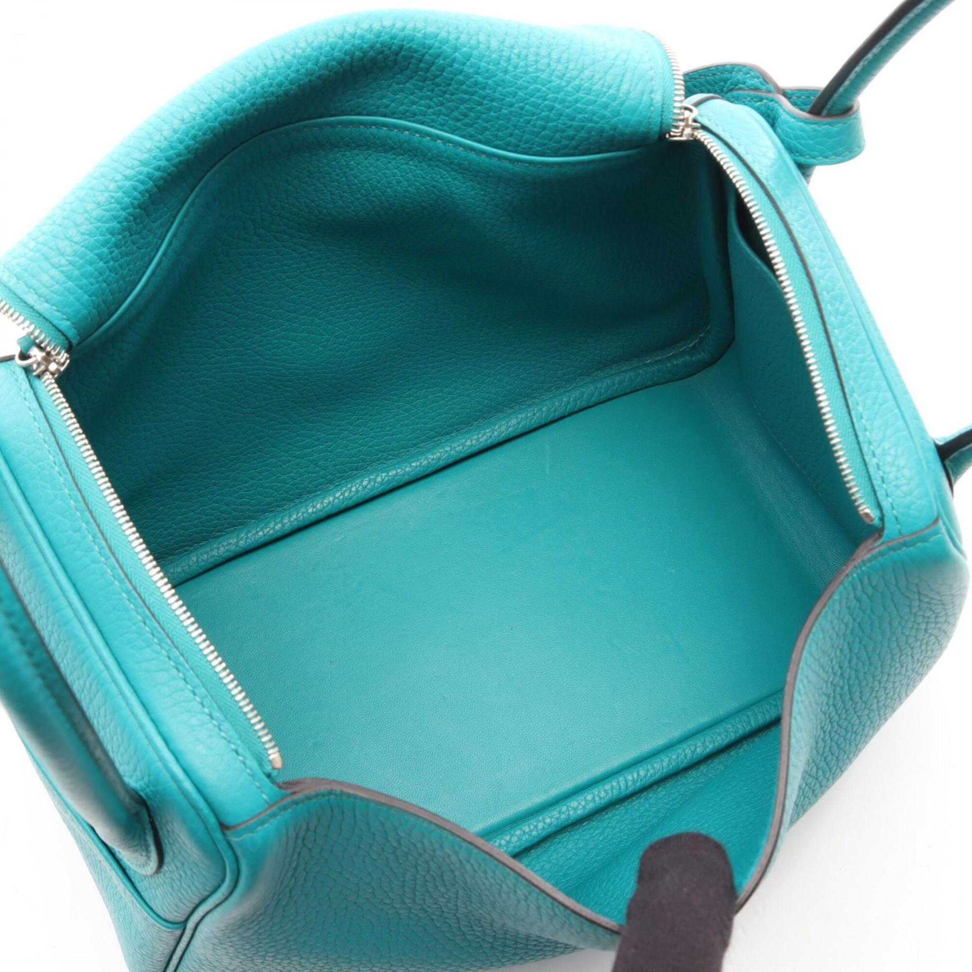 Hermes Green Taurillon Clemence Leather Leather Handbag Shoulder Bag (Pre-Owned)