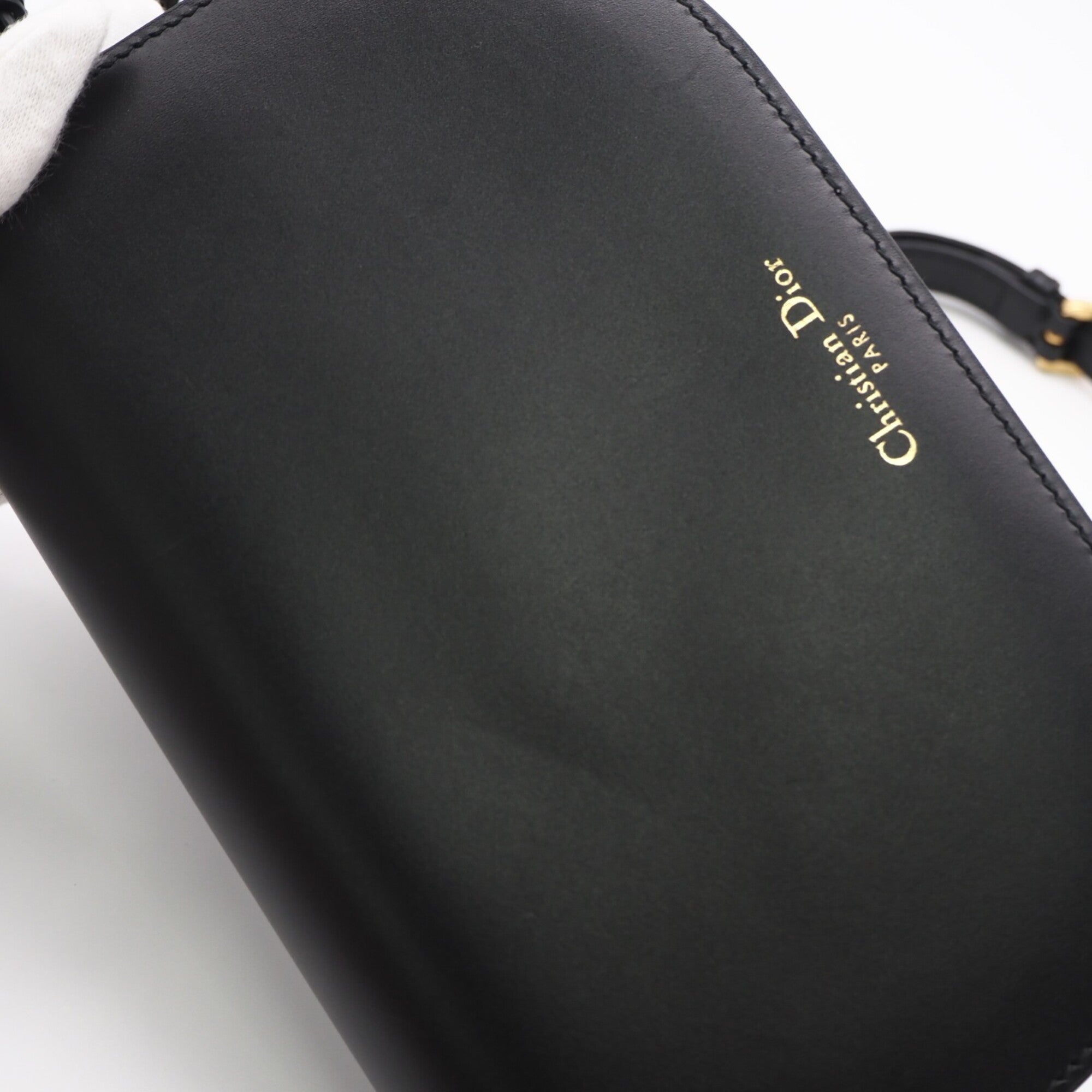 Christian Dior Black Leather Shoulder Bag (Pre-Owned)