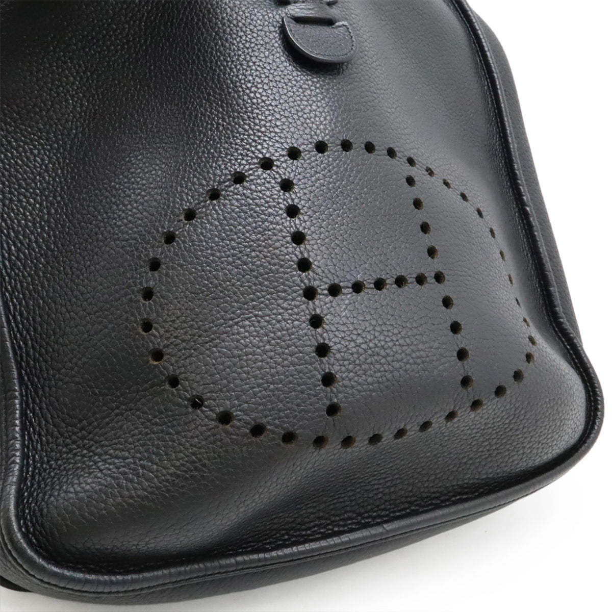 Hermes Black Taurillon Clemence Leather Shoulder Bag (Pre-Owned)
