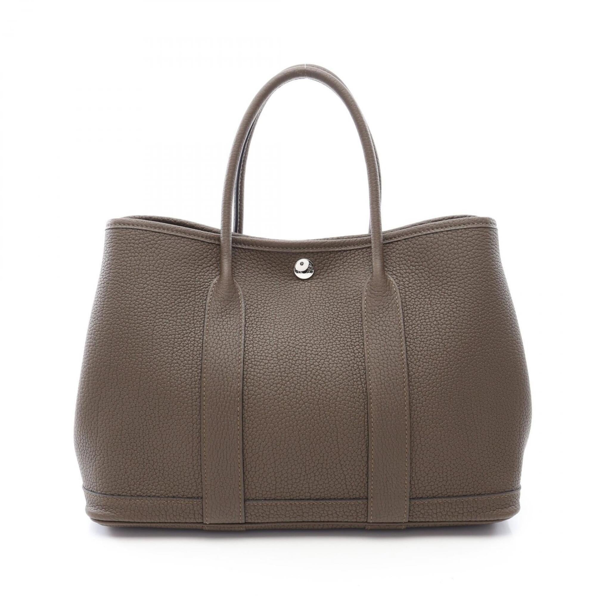 Hermes Gray Negonda Leather Handbag Tote Bag (Pre-Owned)