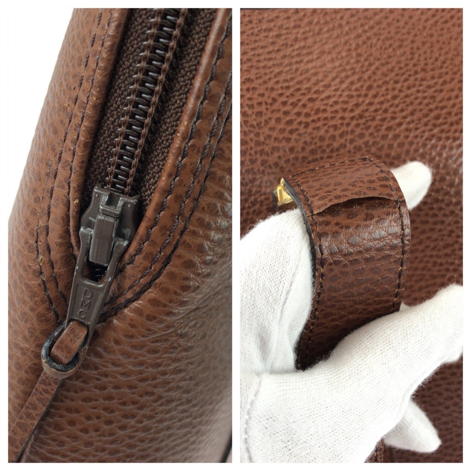 Christian Dior Brown Leather Shoulder Bag (Pre-Owned)