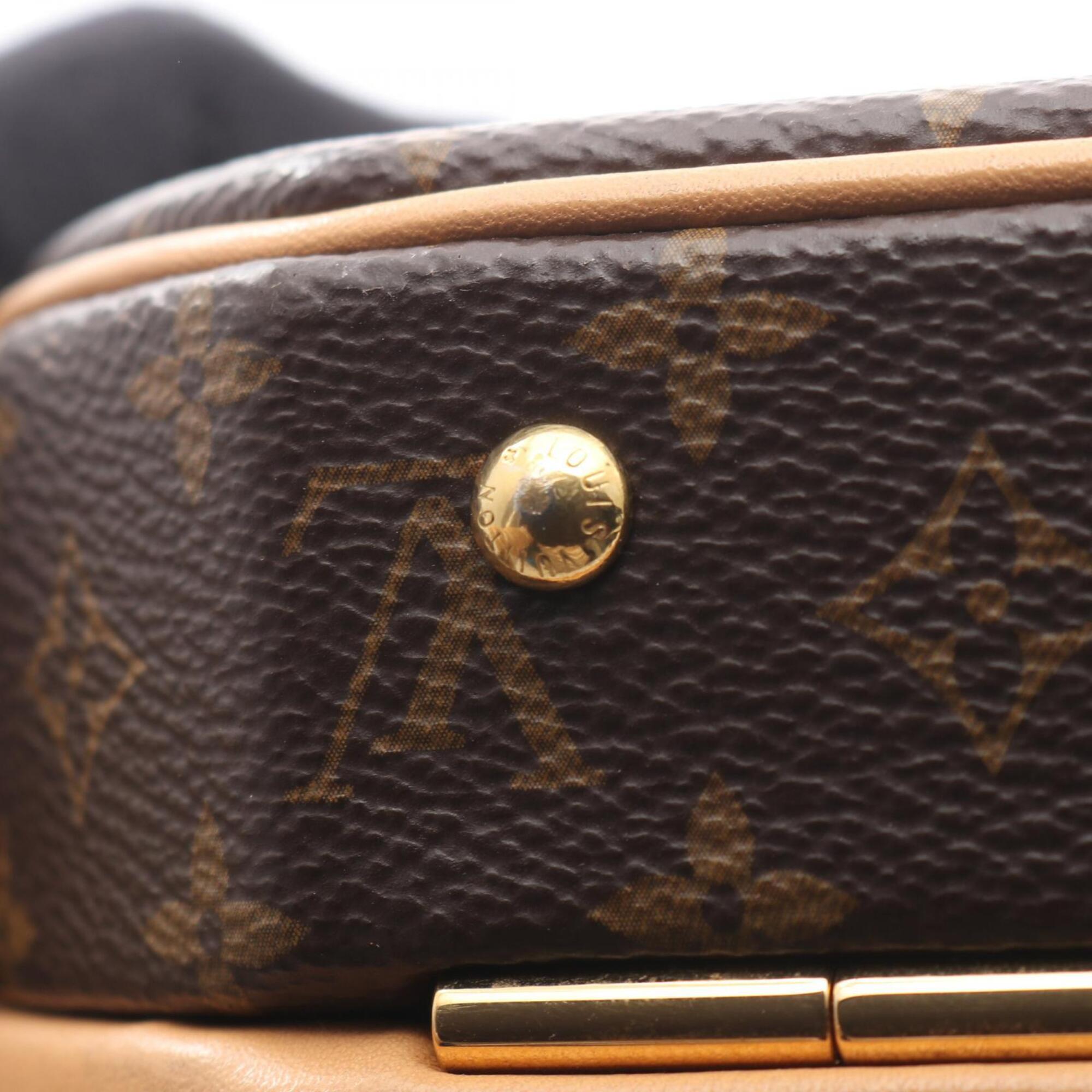 Louis Vuitton Brown Monogram Coated Canvas Leather Handbag (Pre-Owned)