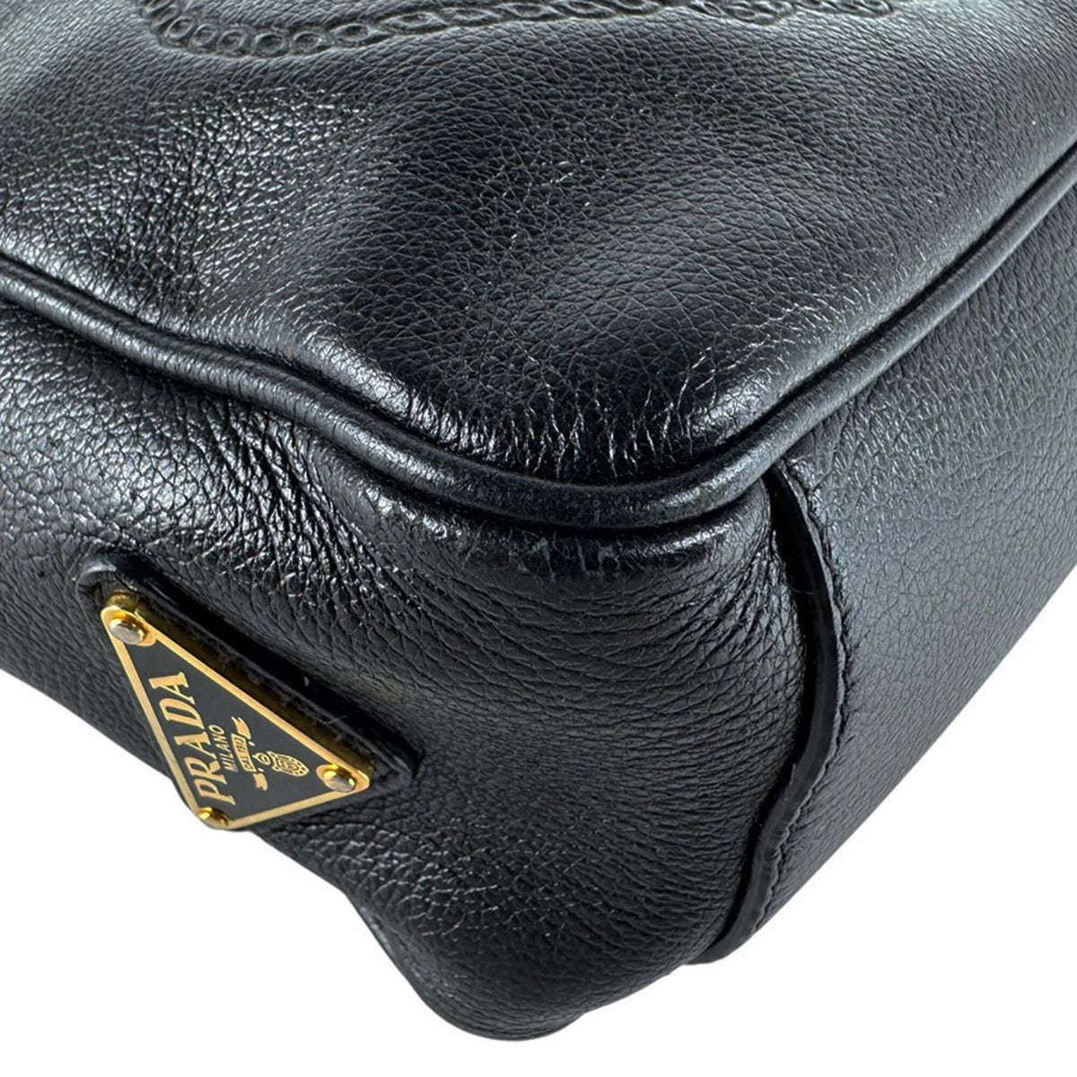 Prada Black Leather Shoulder Bag (Pre-Owned)