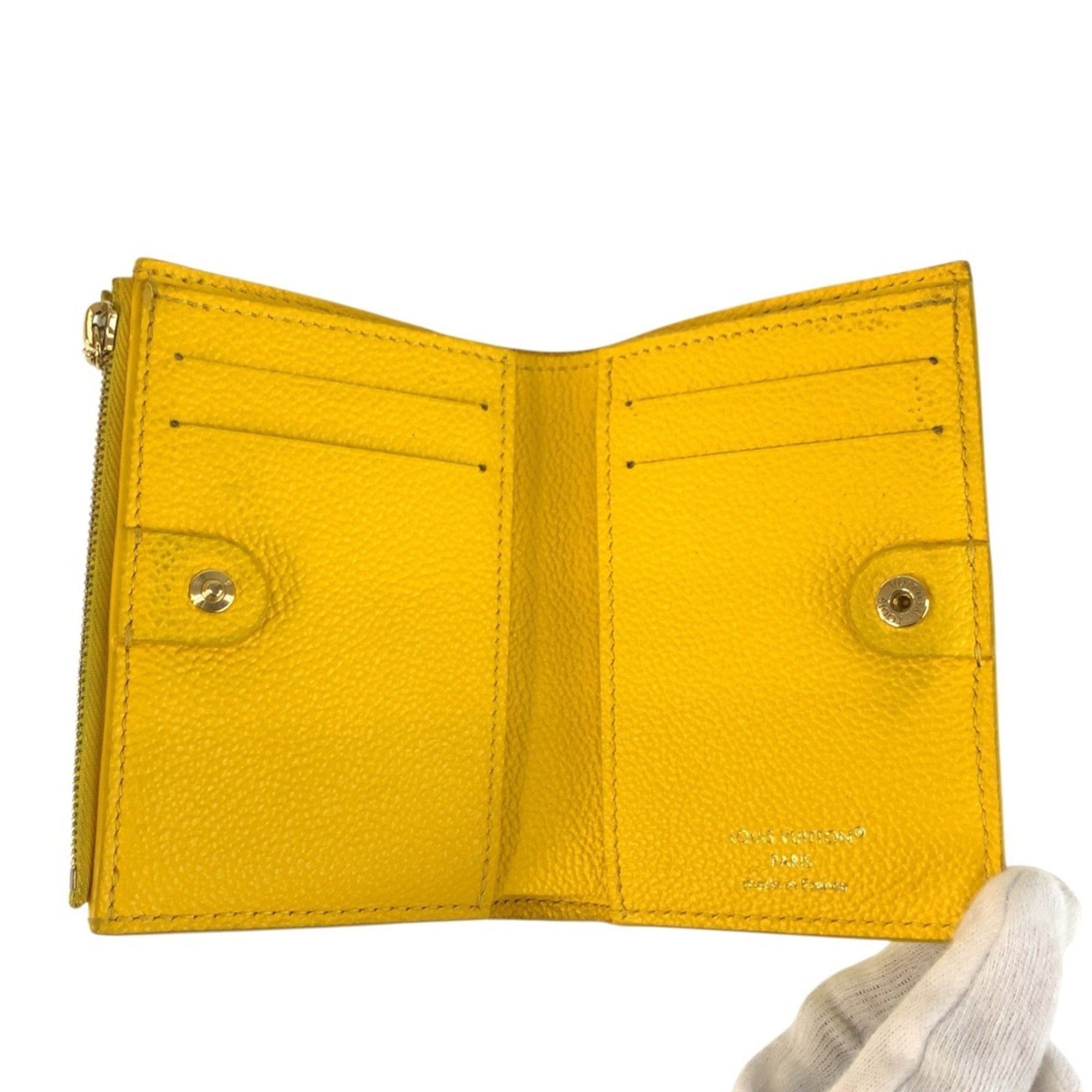 Louis Vuitton Yellow Leather Coin Purse/Coin Case (Pre-Owned)