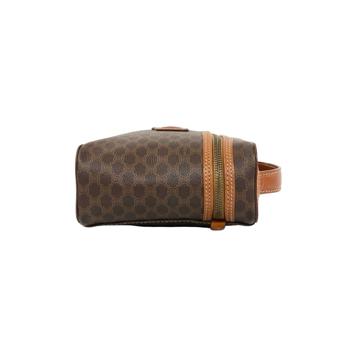 Celine Brown Leather Pvc Handbag Vanity Bag (Pre-Owned)