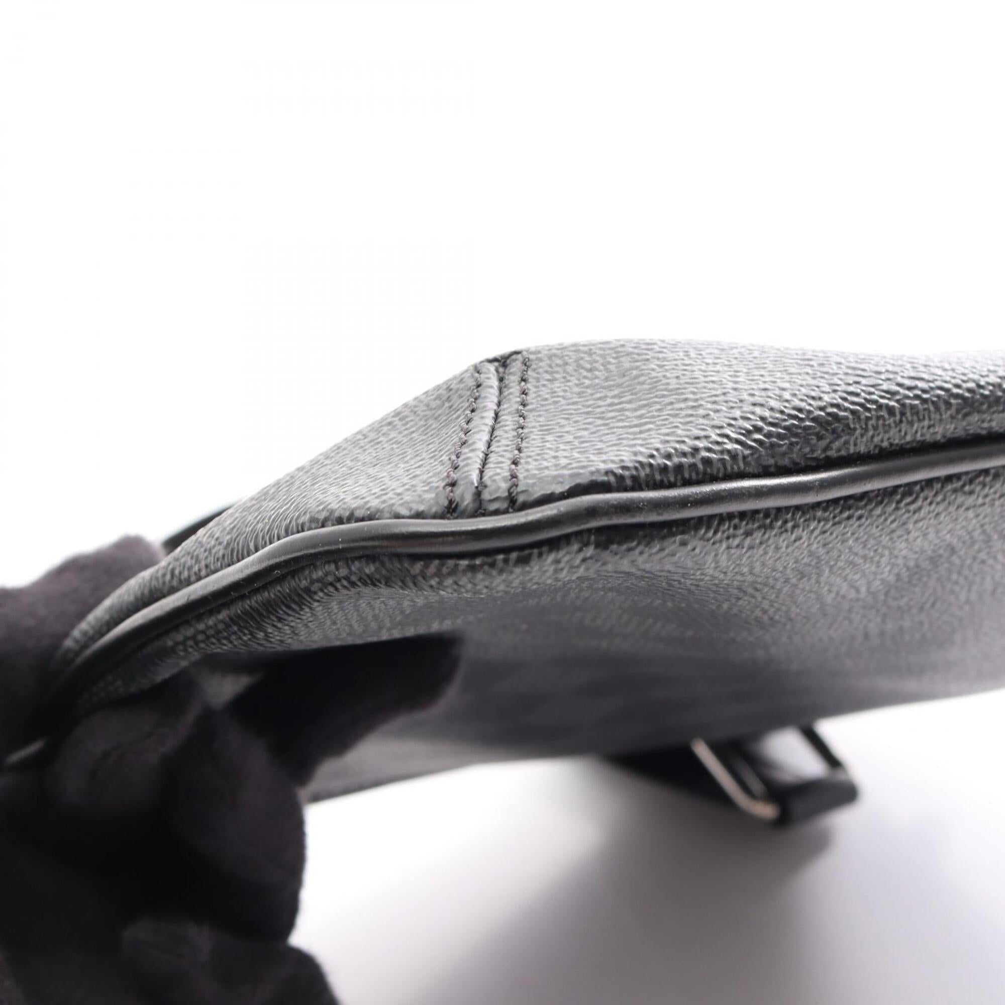 Louis Vuitton Black Coated Canvas Pvc Damier Graphite Leather Handbag Shoulder Bag (Pre-Owned)