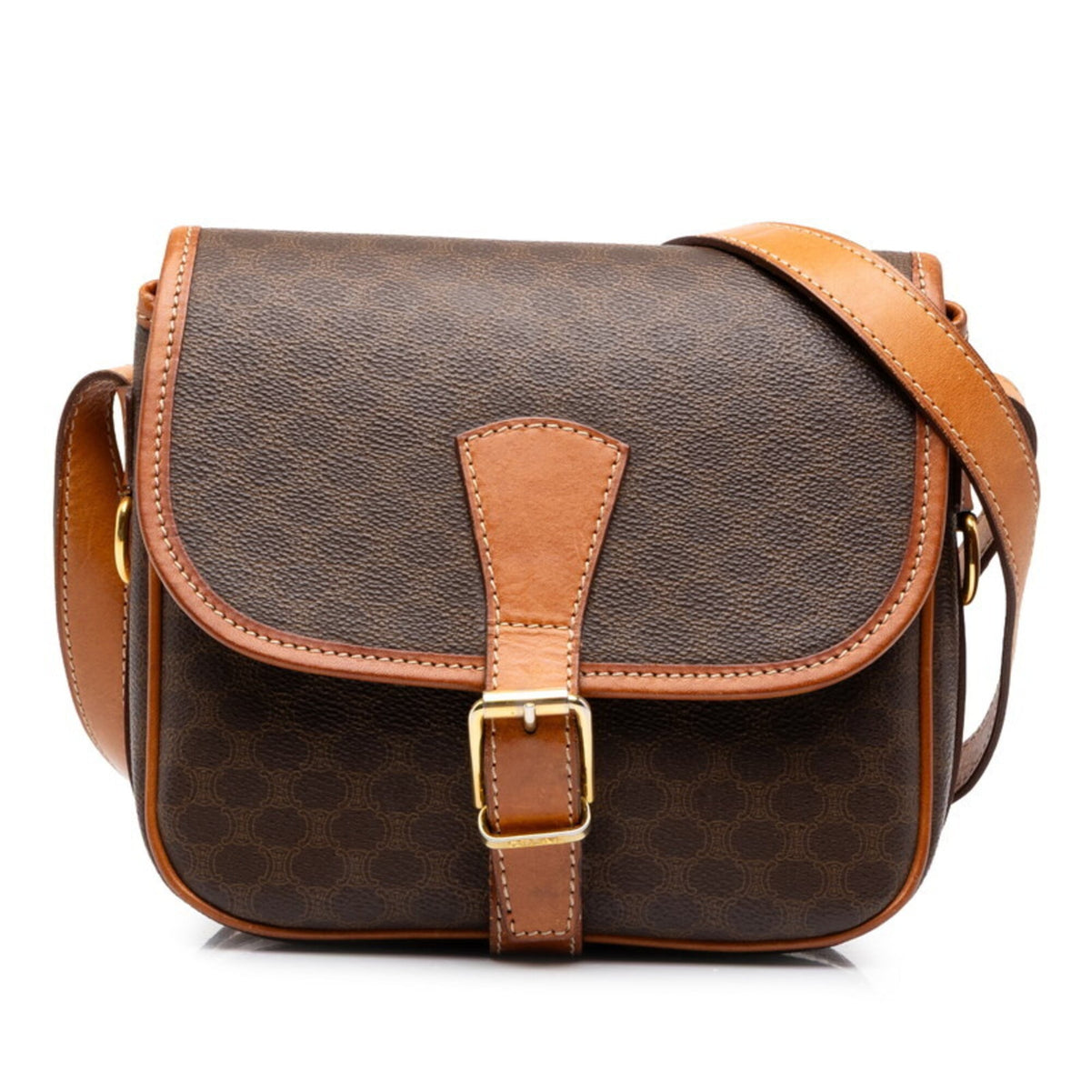 Celine Brown Pvc Leather Shoulder Bag (Pre-Owned)