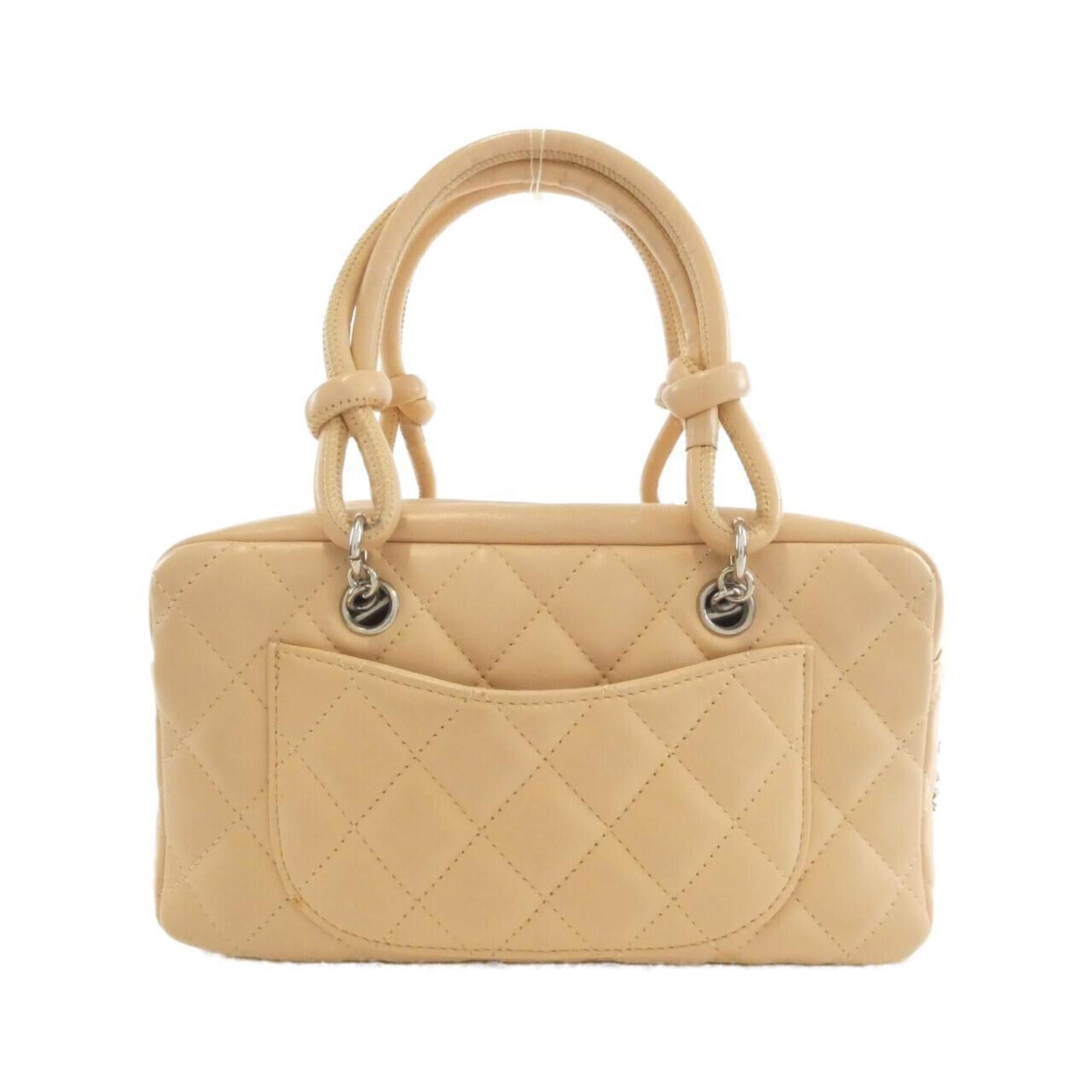 Chanel Beige Leather Handbag (Pre-Owned)