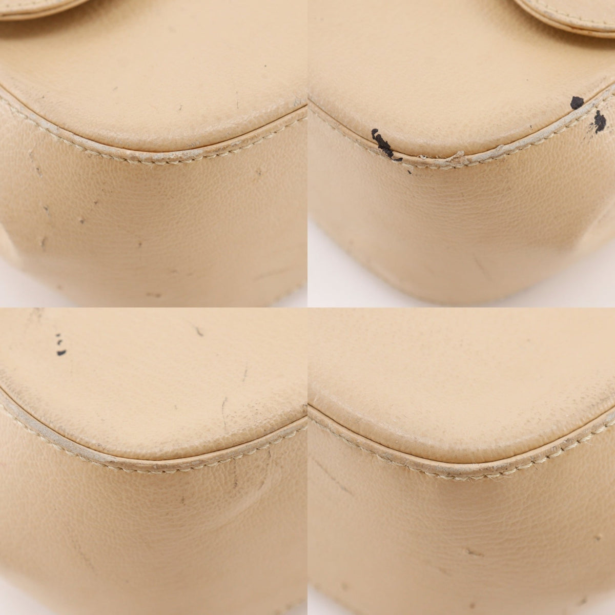 Salvatore Ferragamo Gancini Beige Shoulder Bag (Pre-Owned)