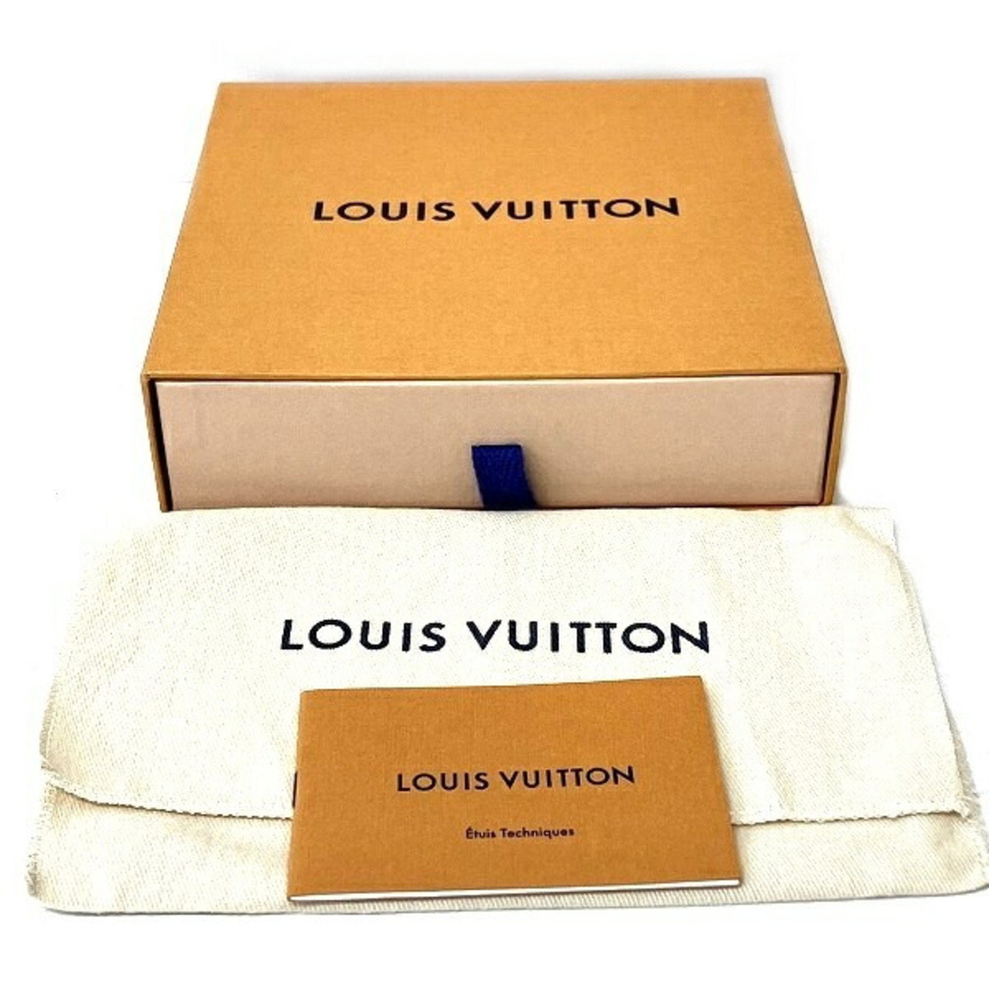 Louis Vuitton Noir Leather Wallet (Tri-Fold) (Pre-Owned)