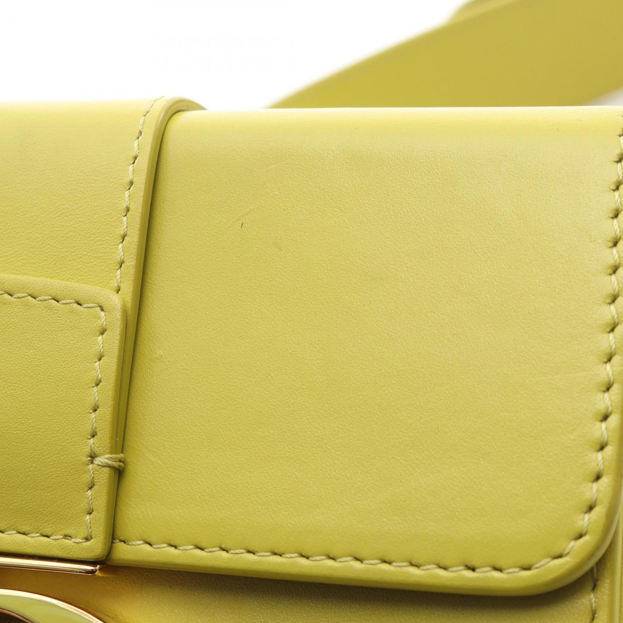 Christian Dior Green Leather Handbag Shoulder Bag (Pre-Owned)
