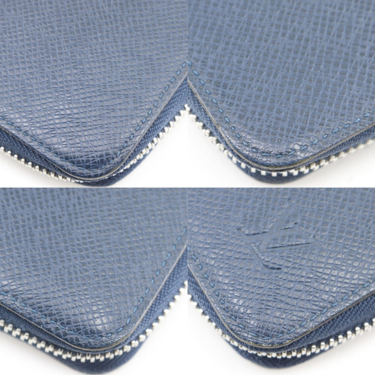 Louis Vuitton Taiga Navy Ocean Taiga Leather Long Wallet (Bi-Fold) (Pre-Owned)
