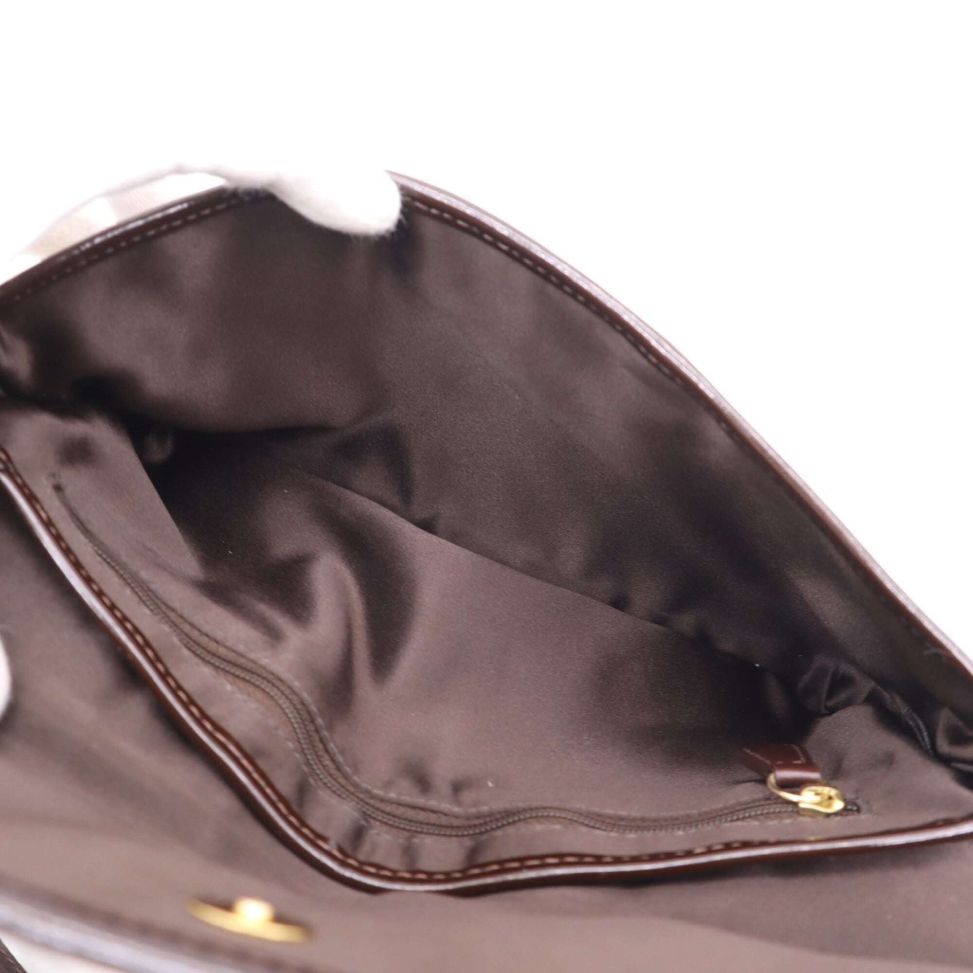Coach Beige Brown Leather Shoulder Bag (Pre-Owned)