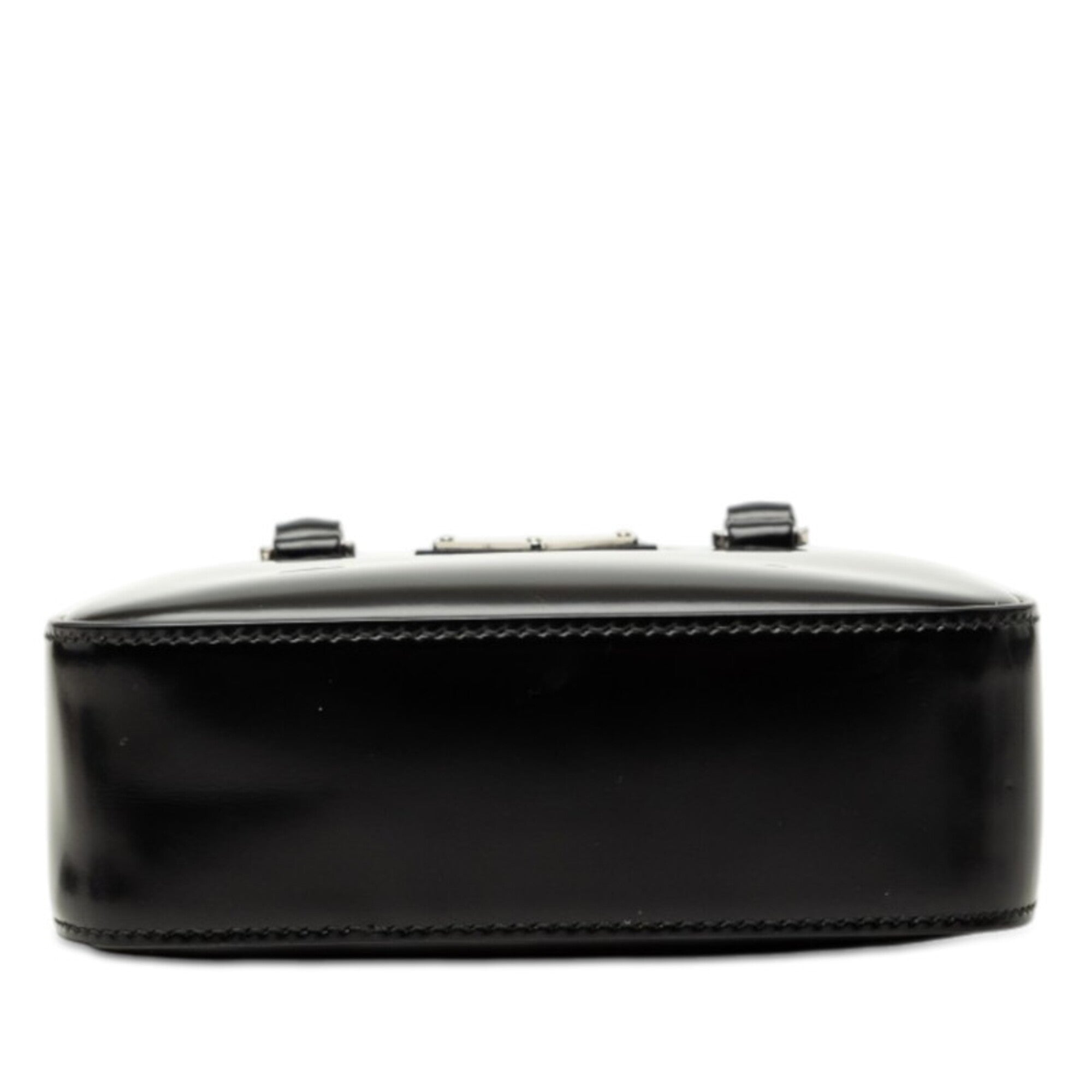 Prada Black Leather Handbag Shoulder Bag (Pre-Owned)