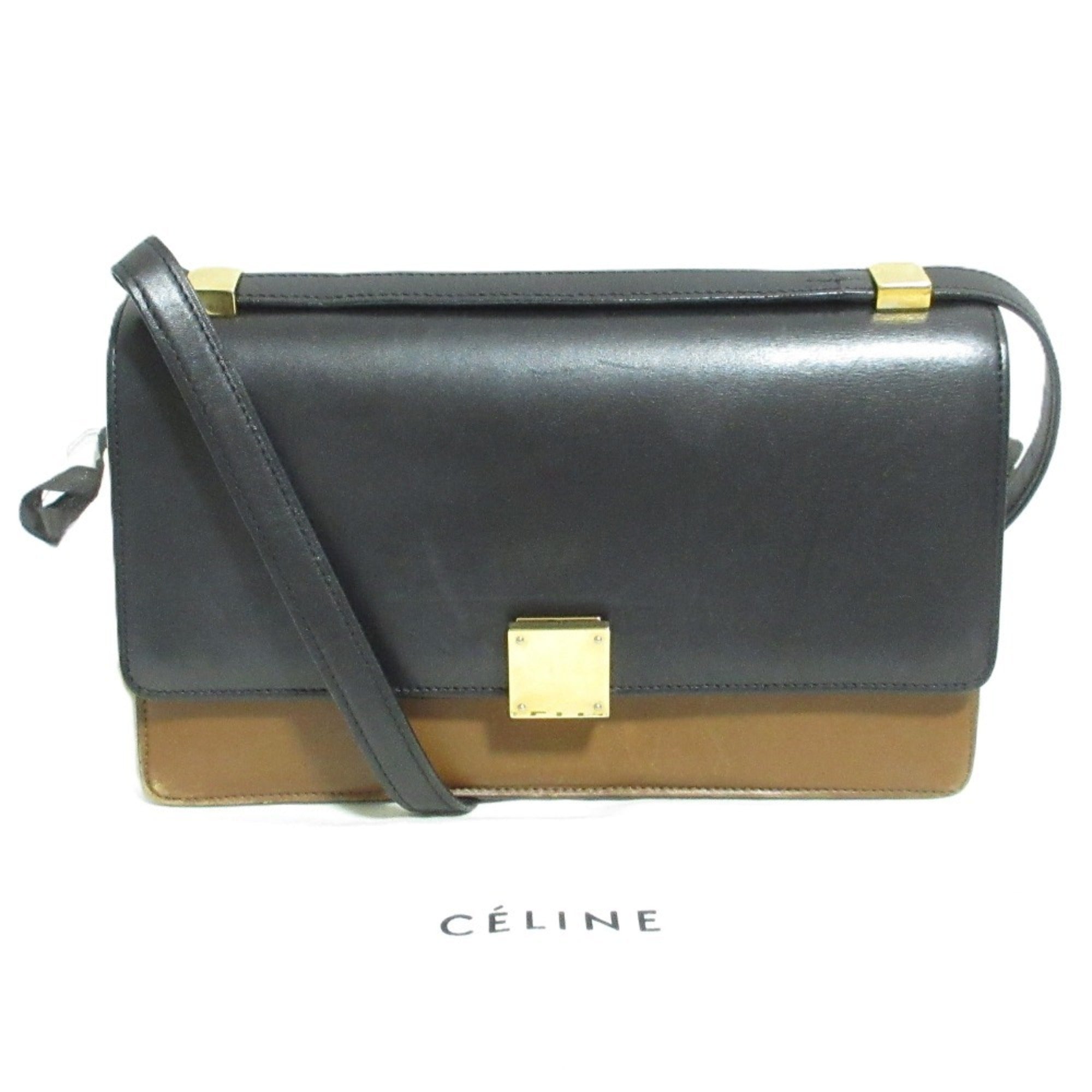 Celine Black Brown Shoulder Bag (Pre-Owned)