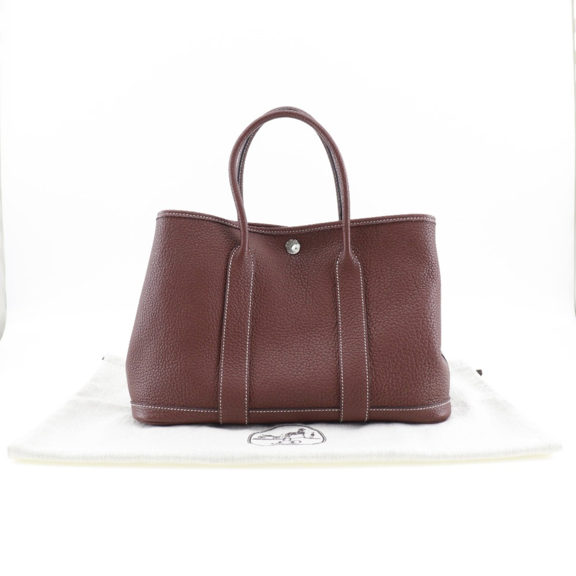 Hermes Rouge H Country Leather Handbag (Pre-Owned)