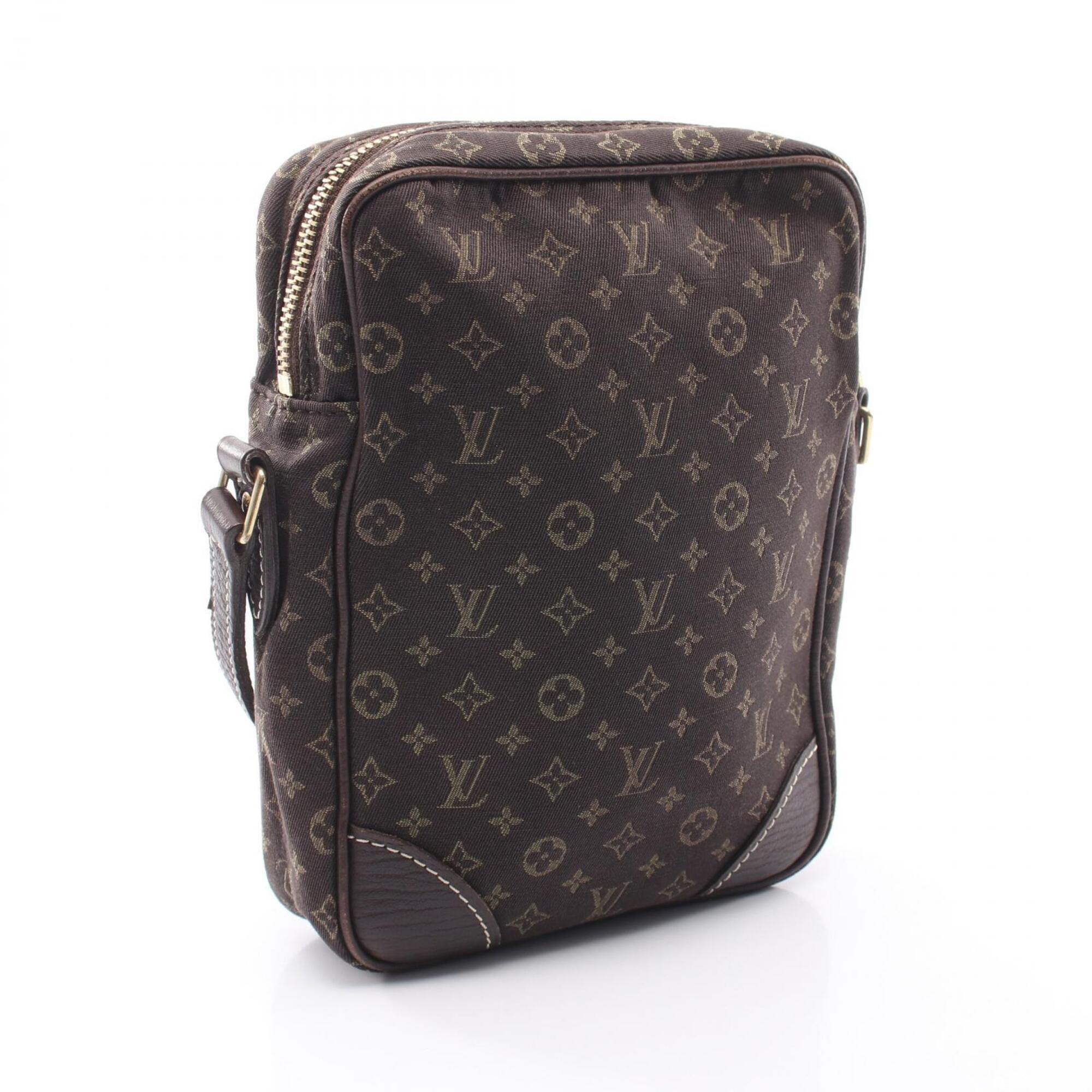 Louis Vuitton Brown Ebene Canvas Leather Handbag Pochette Shoulder Bag (Pre-Owned)