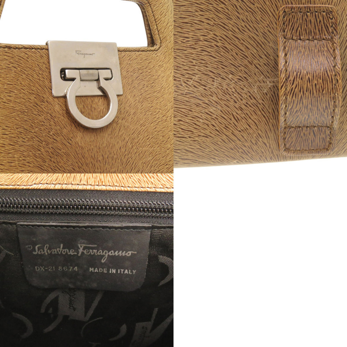 Salvatore Ferragamo Brown Leather Handbag (Pre-Owned)