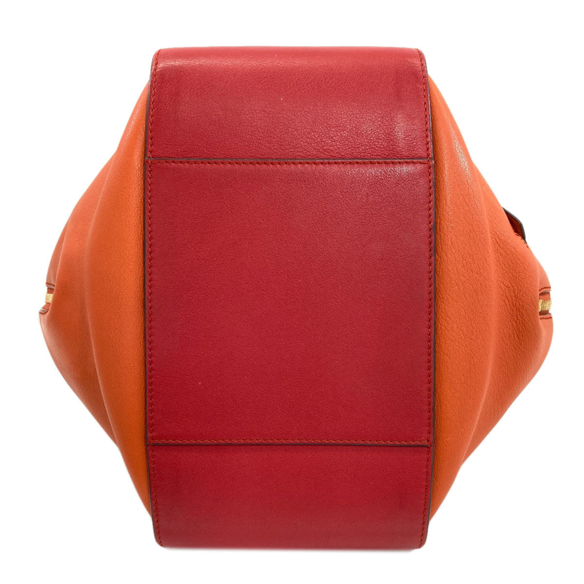 Loewe Brown Orange Leather Handbag (Pre-Owned)