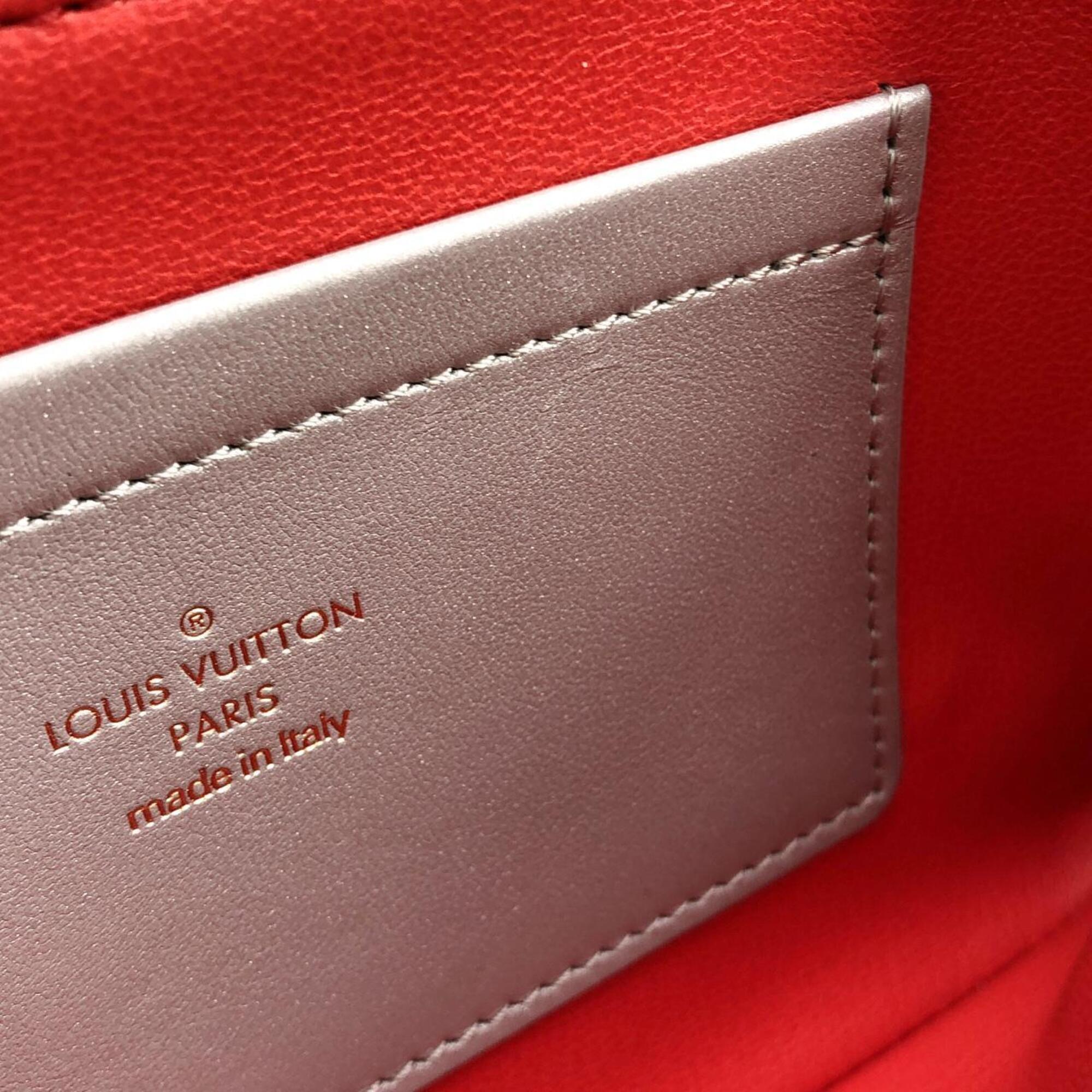 Louis Vuitton Silver Leather Pochette Shoulder Bag (Pre-Owned)