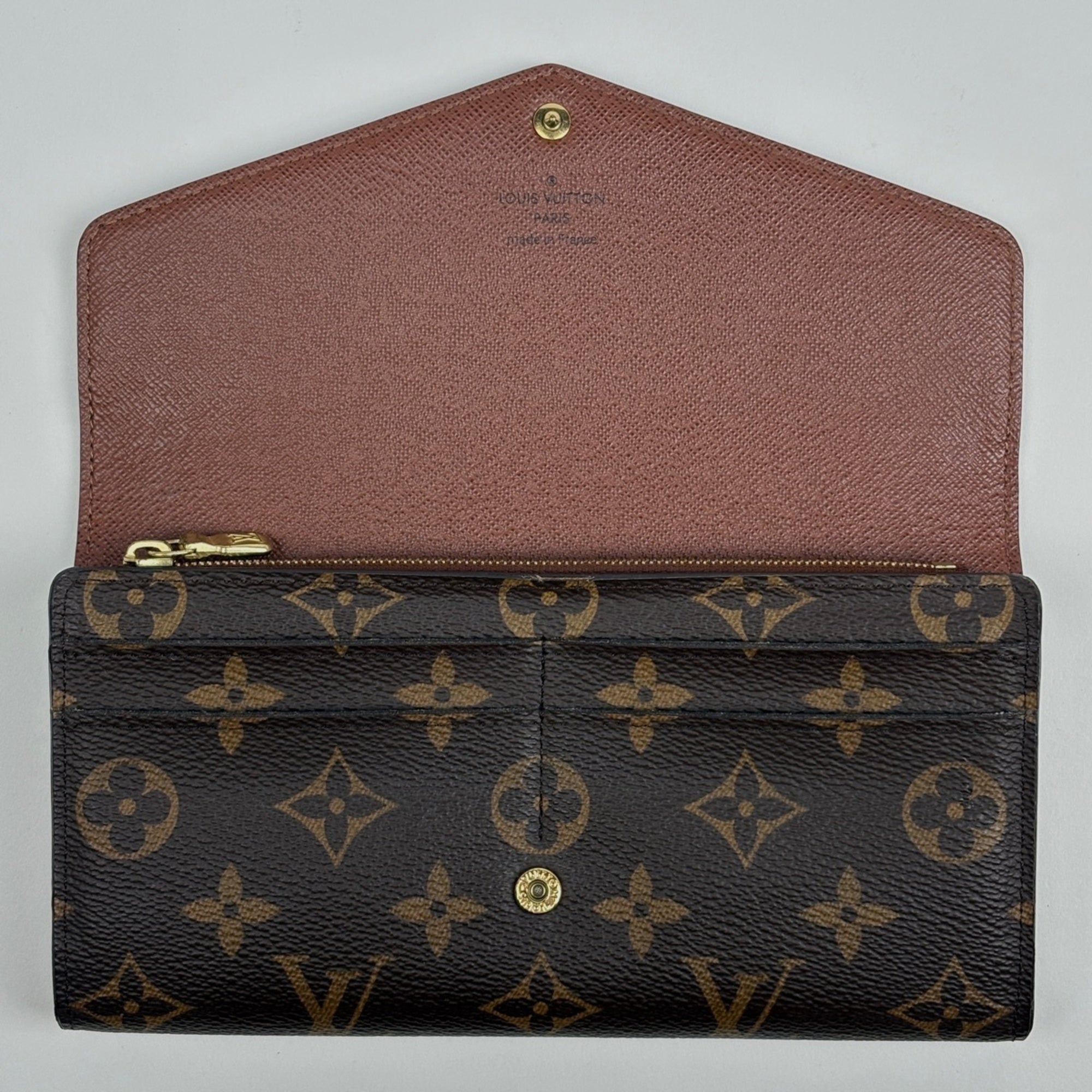 Louis Vuitton Brown Monogram Long Wallet (Bi-Fold) (Pre-Owned)
