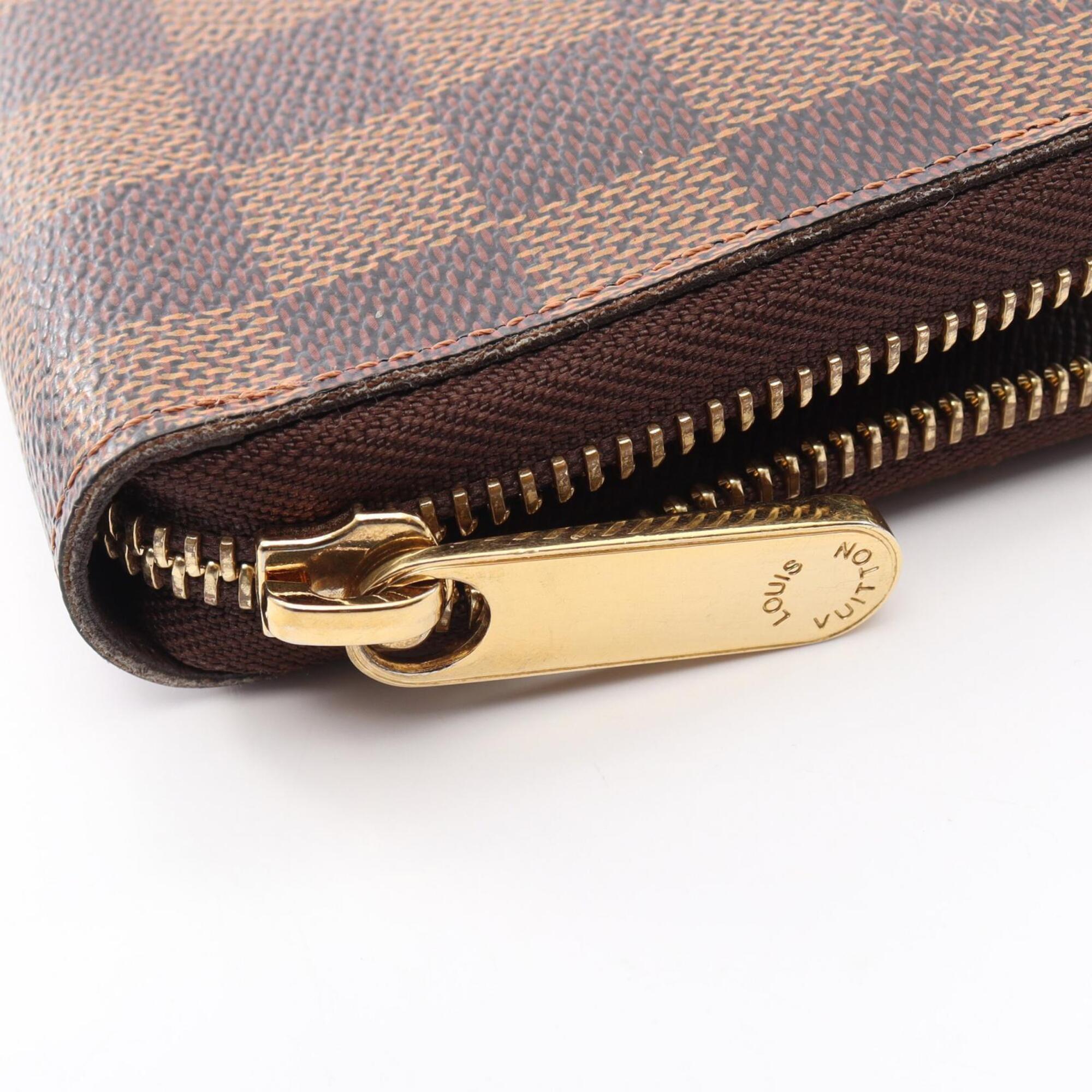 Louis Vuitton Brown Leather Pvc Long Wallet (Bi-Fold) (Pre-Owned)