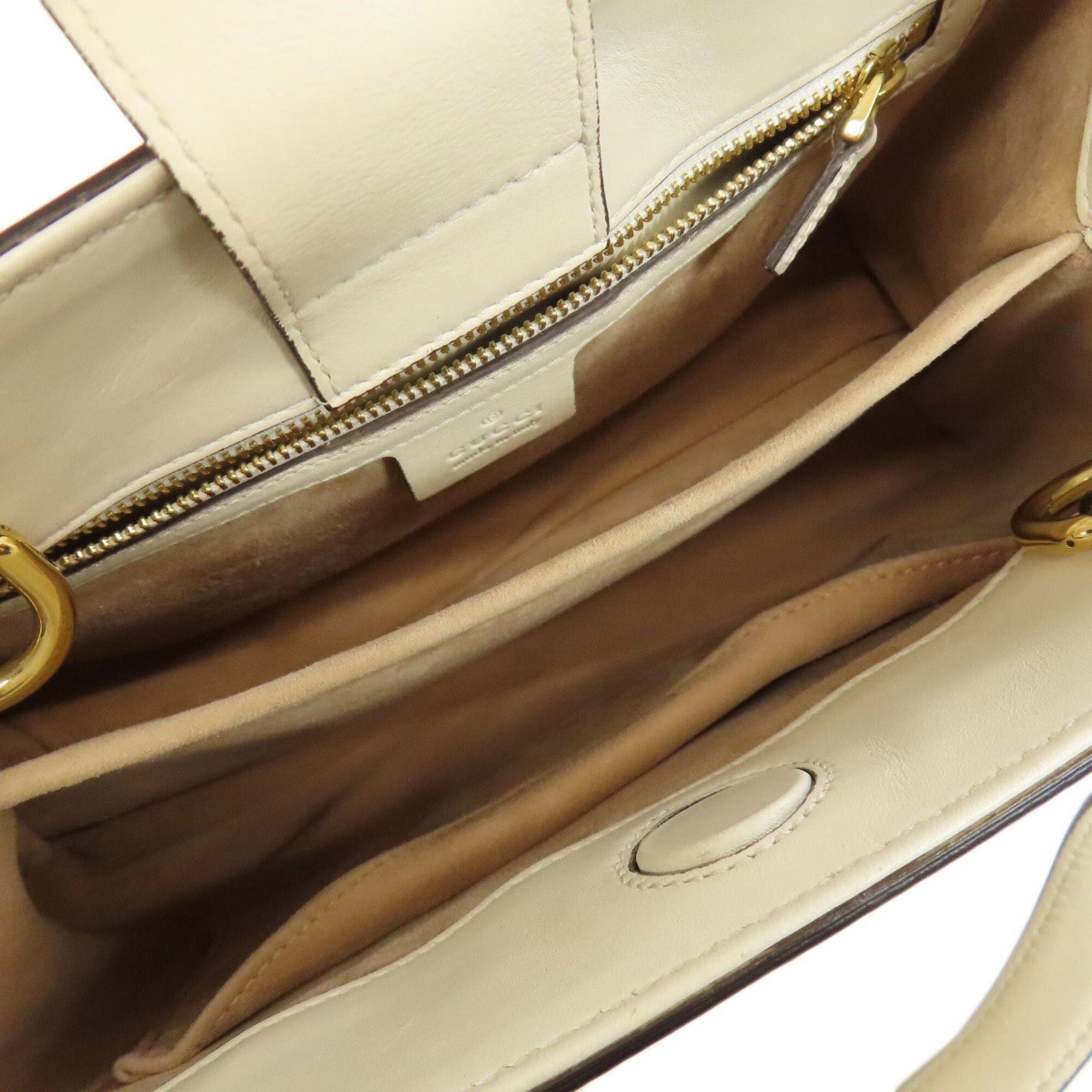 Gucci White Leather Handbag (Pre-Owned)