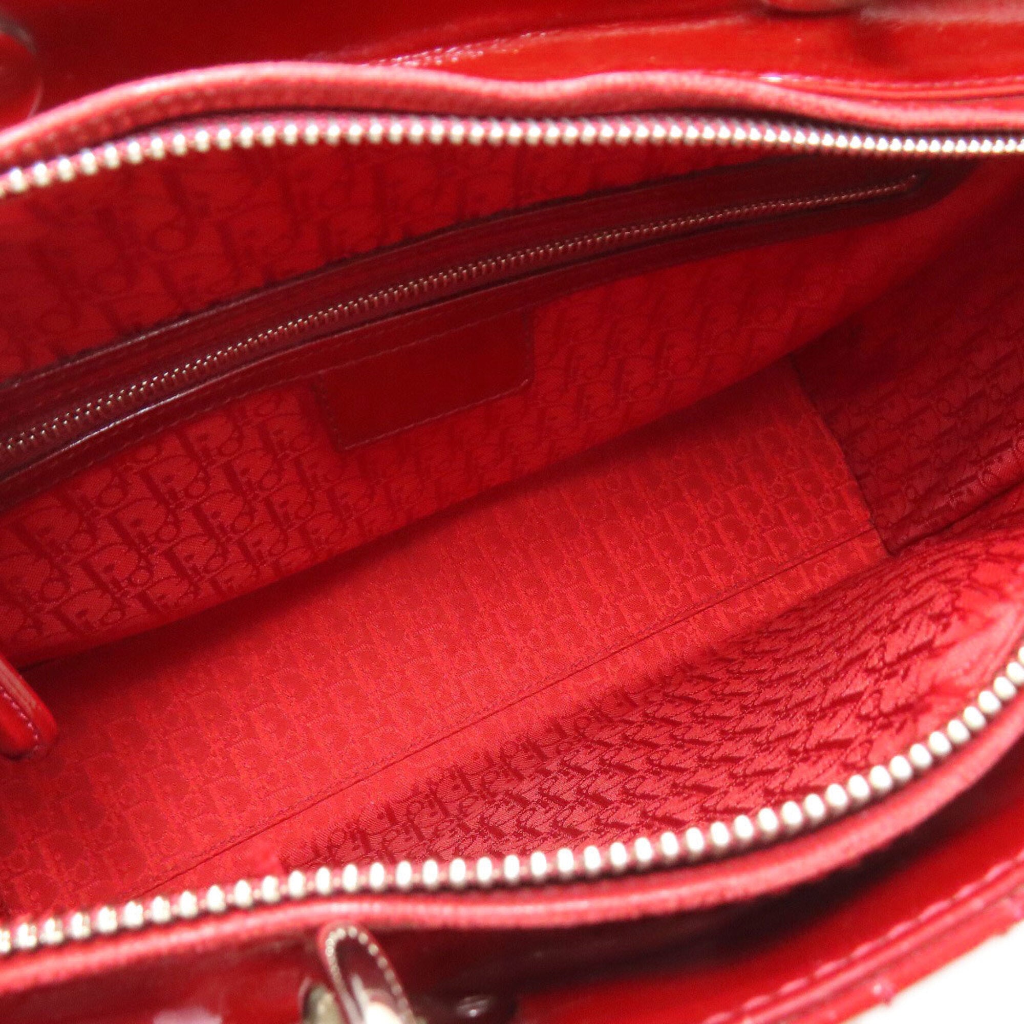 Christian Dior Lady Dior Red Color Leather Handbag (Pre-Owned)