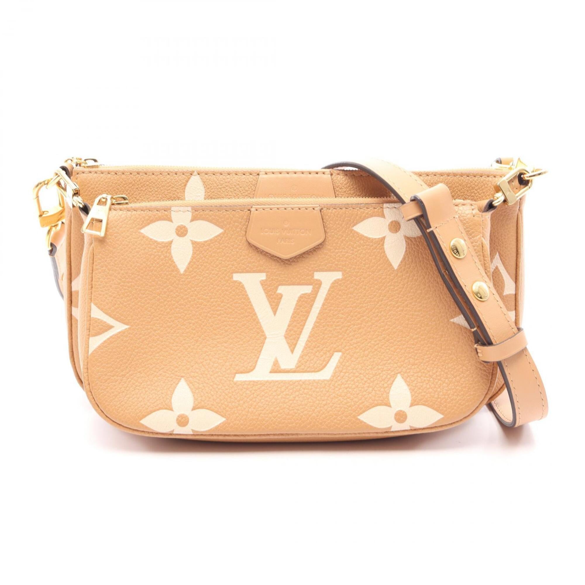 Louis Vuitton Monogram Empreinte Beige Monogram Empreinte Handbag Pochette Shoulder Bag (Pre-Owned)