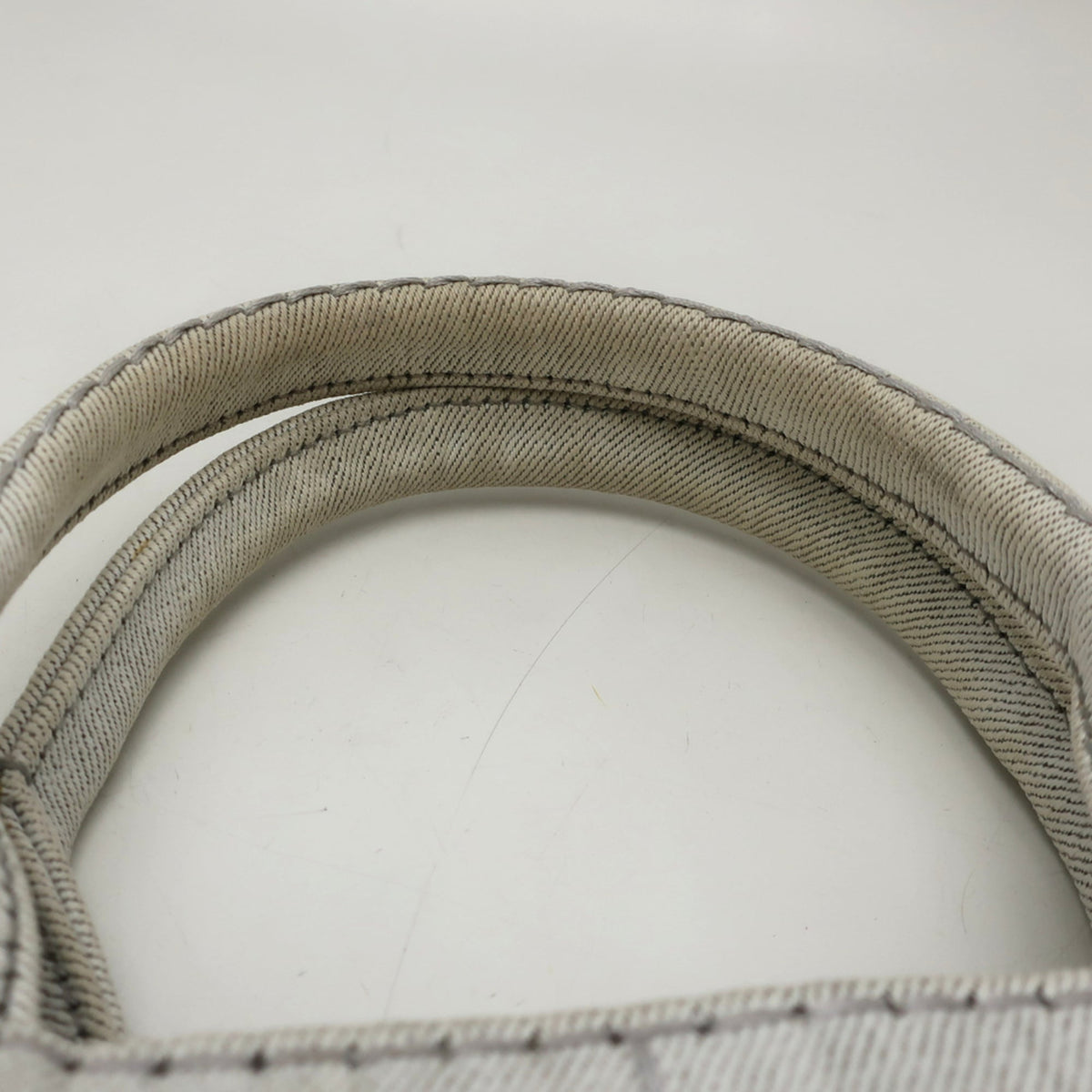 Prada Canapa Gold Cotton Canvas Handbag (Pre-Owned)