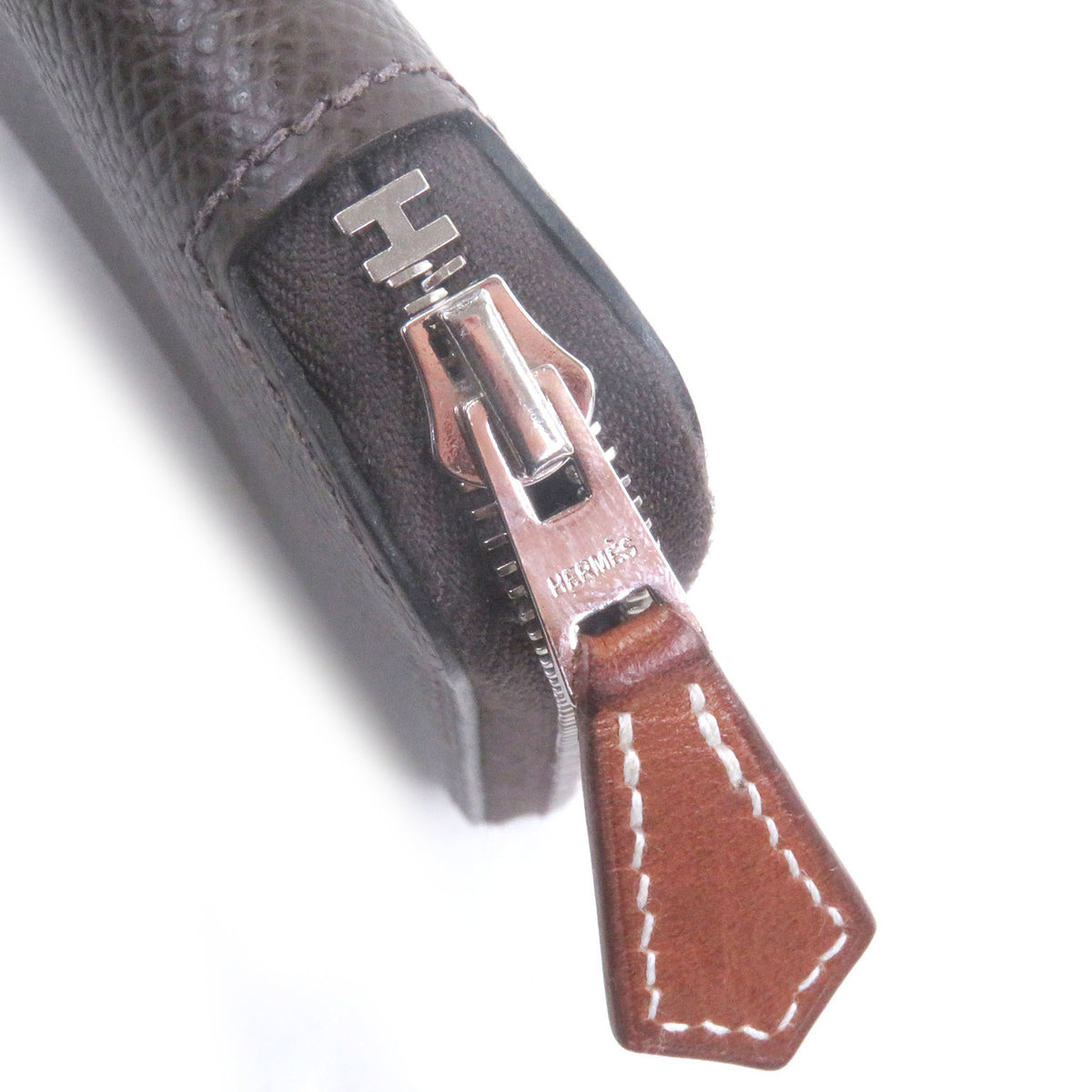 Hermes Ebene Epsom Leather Long Wallet (Bi-Fold) (Pre-Owned)