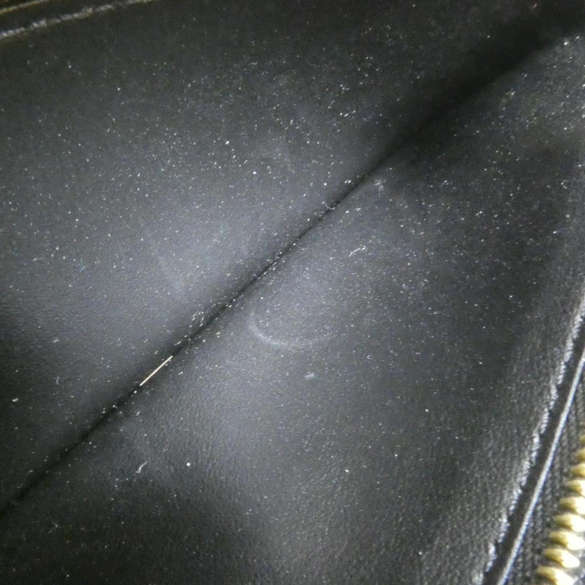 Louis Vuitton Black Leather Long Wallet (Bi-Fold) (Pre-Owned)