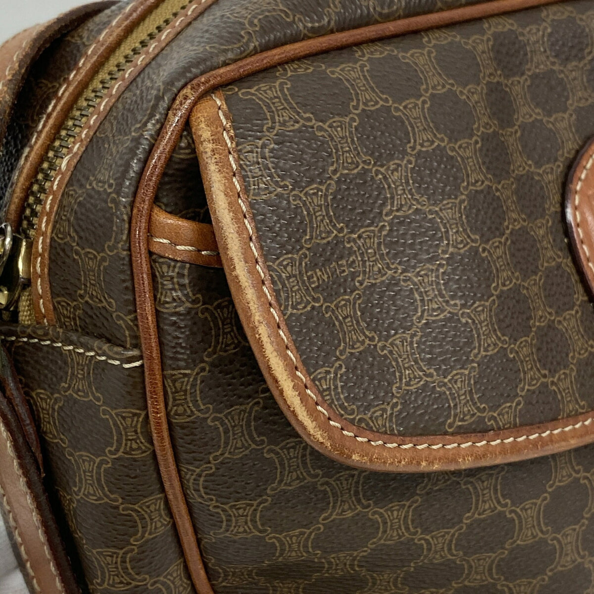Celine Brown Pvc Shoulder Bag (Pre-Owned)