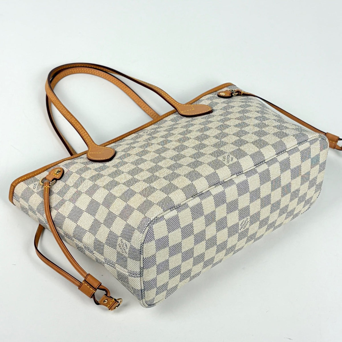 Louis Vuitton White Damier Azur Handbag Tote Bag (Pre-Owned)