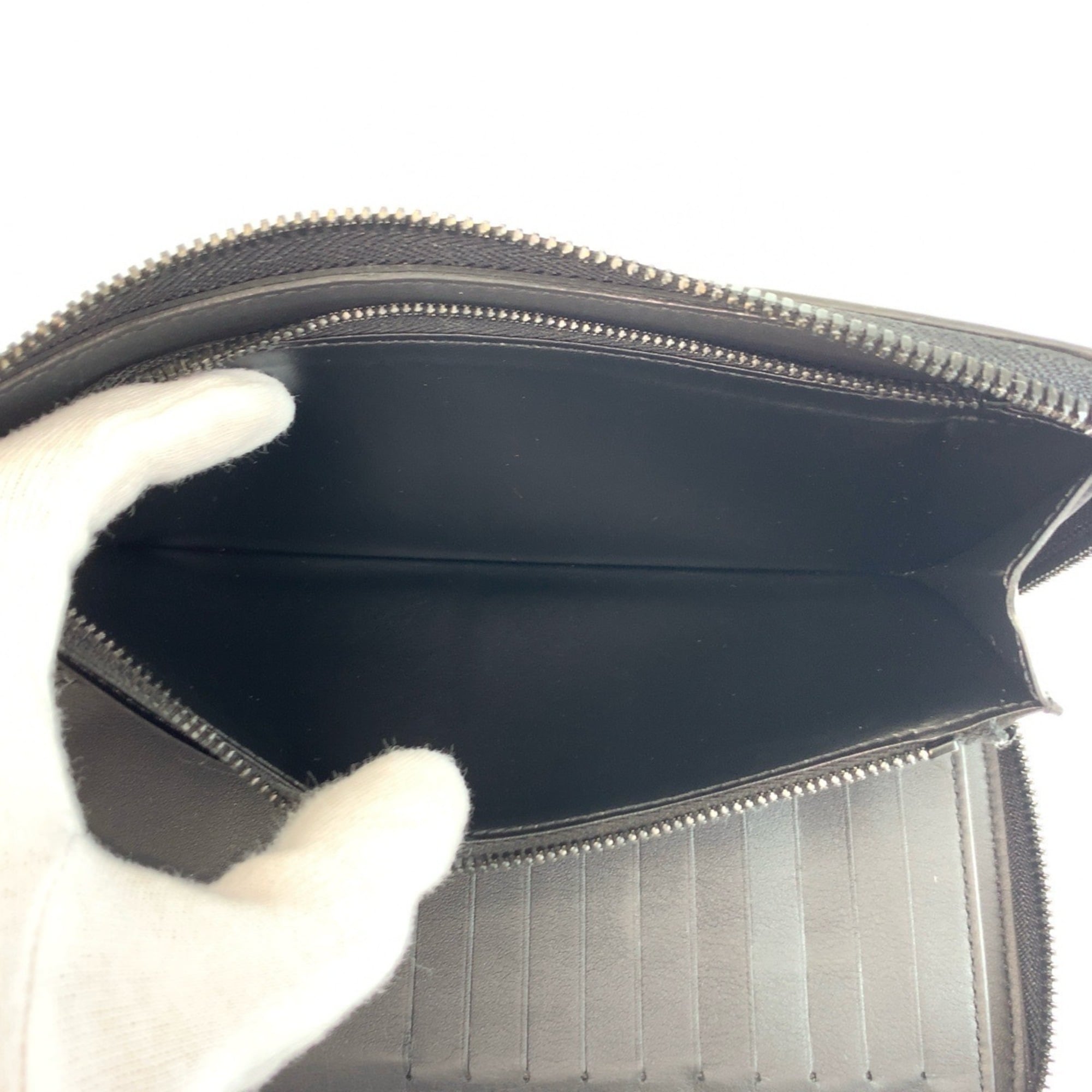 Louis Vuitton Black Noir Monogram Shadow Long Wallet (Bi-Fold) (Pre-Owned)