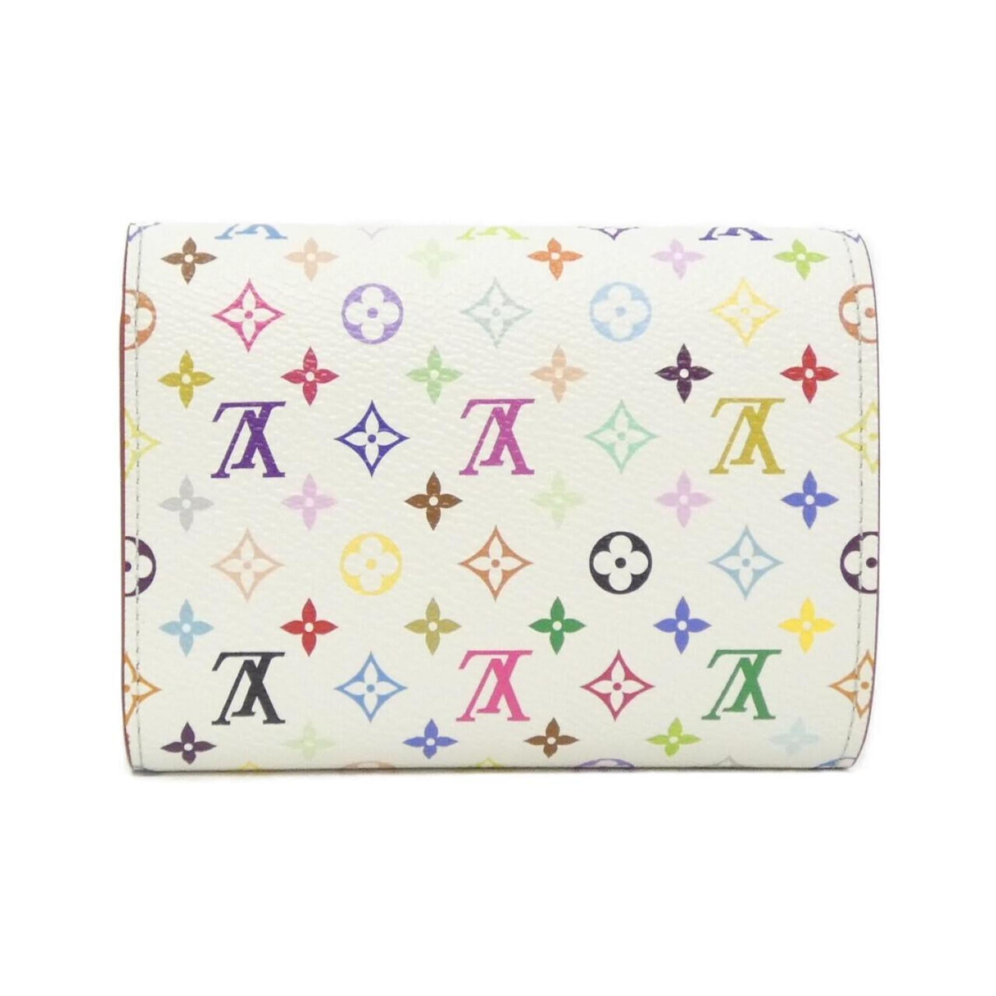 Louis Vuitton White Coated Canvas Wallet (Tri-Fold) (Pre-Owned)