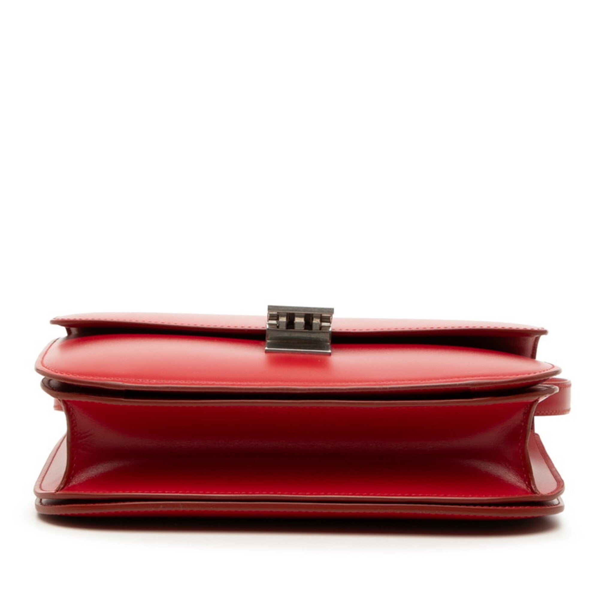 Celine Red Color Leather Shoulder Bag (Pre-Owned)