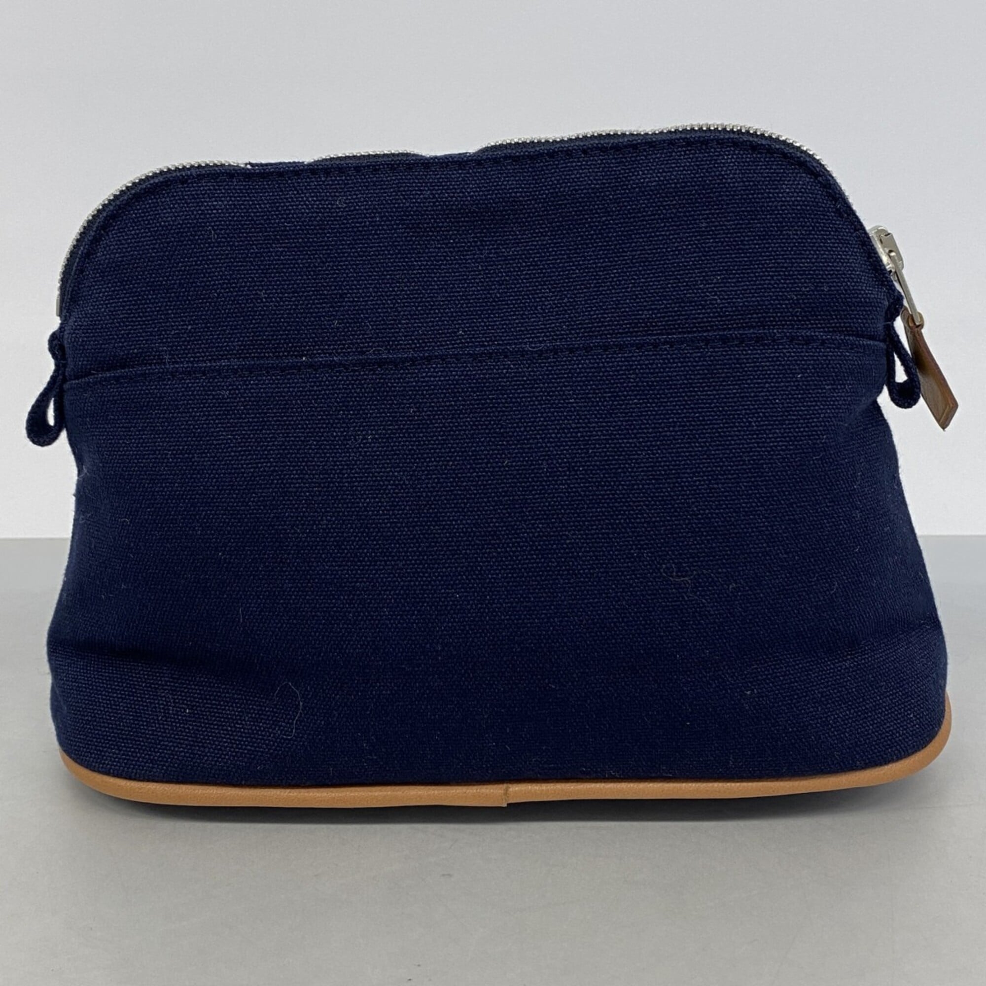 Hermes Navy Canvas Pouch (Pre-Owned)