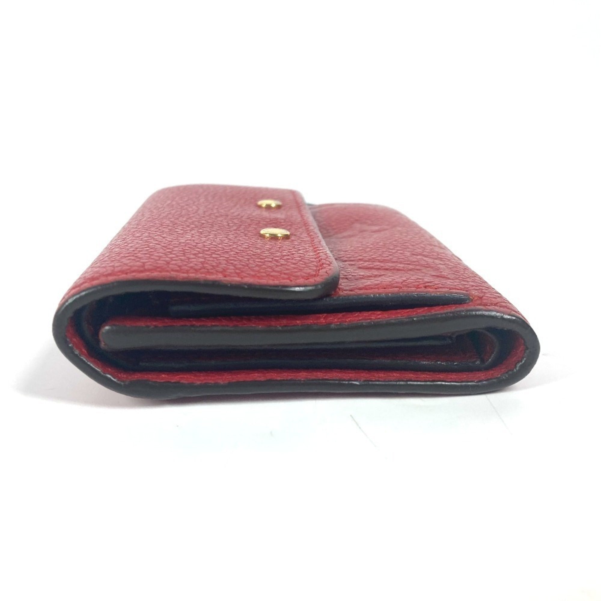 Louis Vuitton Cerise Red Color Monogram Empreinte Wallet (Tri-Fold) (Pre-Owned)