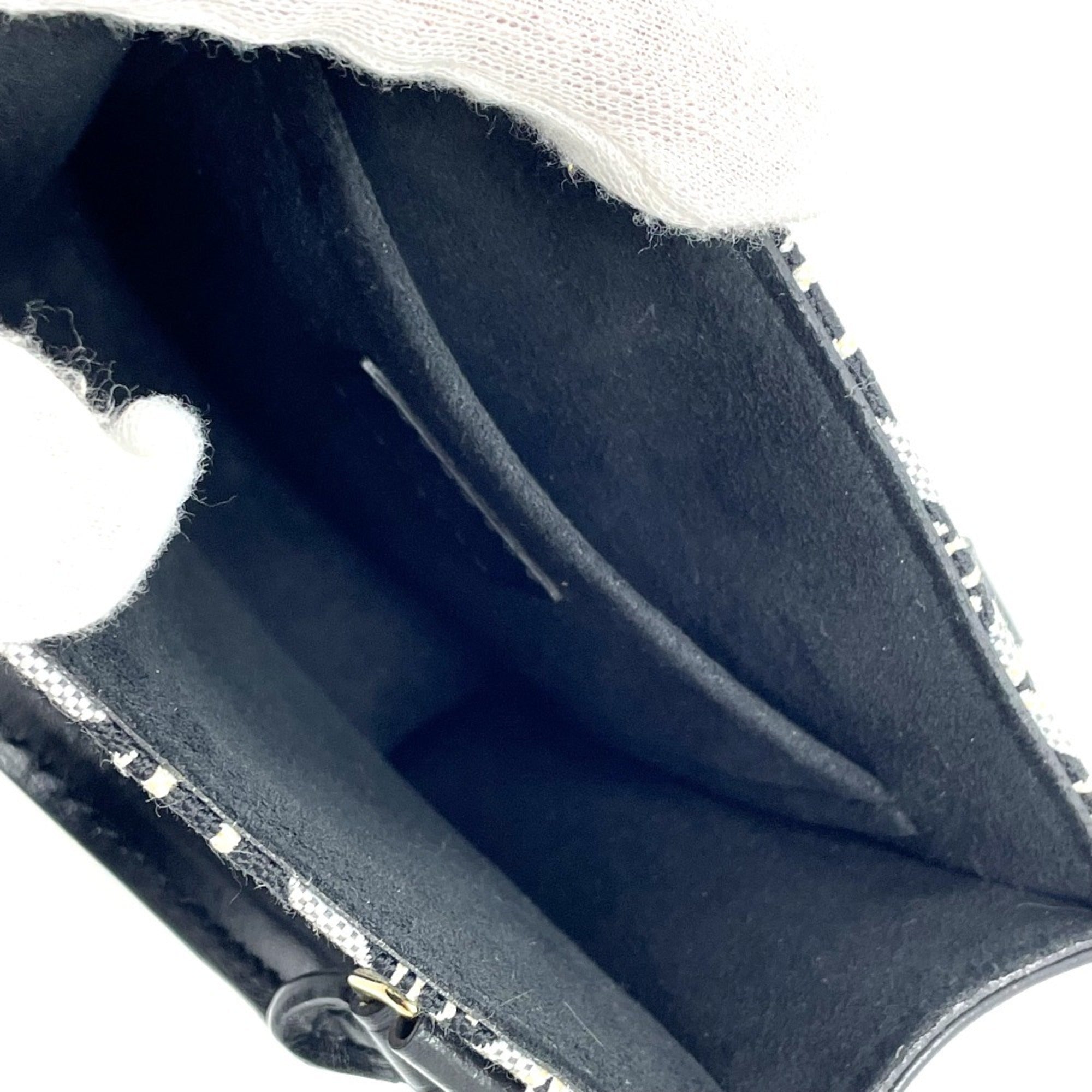 Louis Vuitton Black Blue Jacquard Handbag (Pre-Owned)