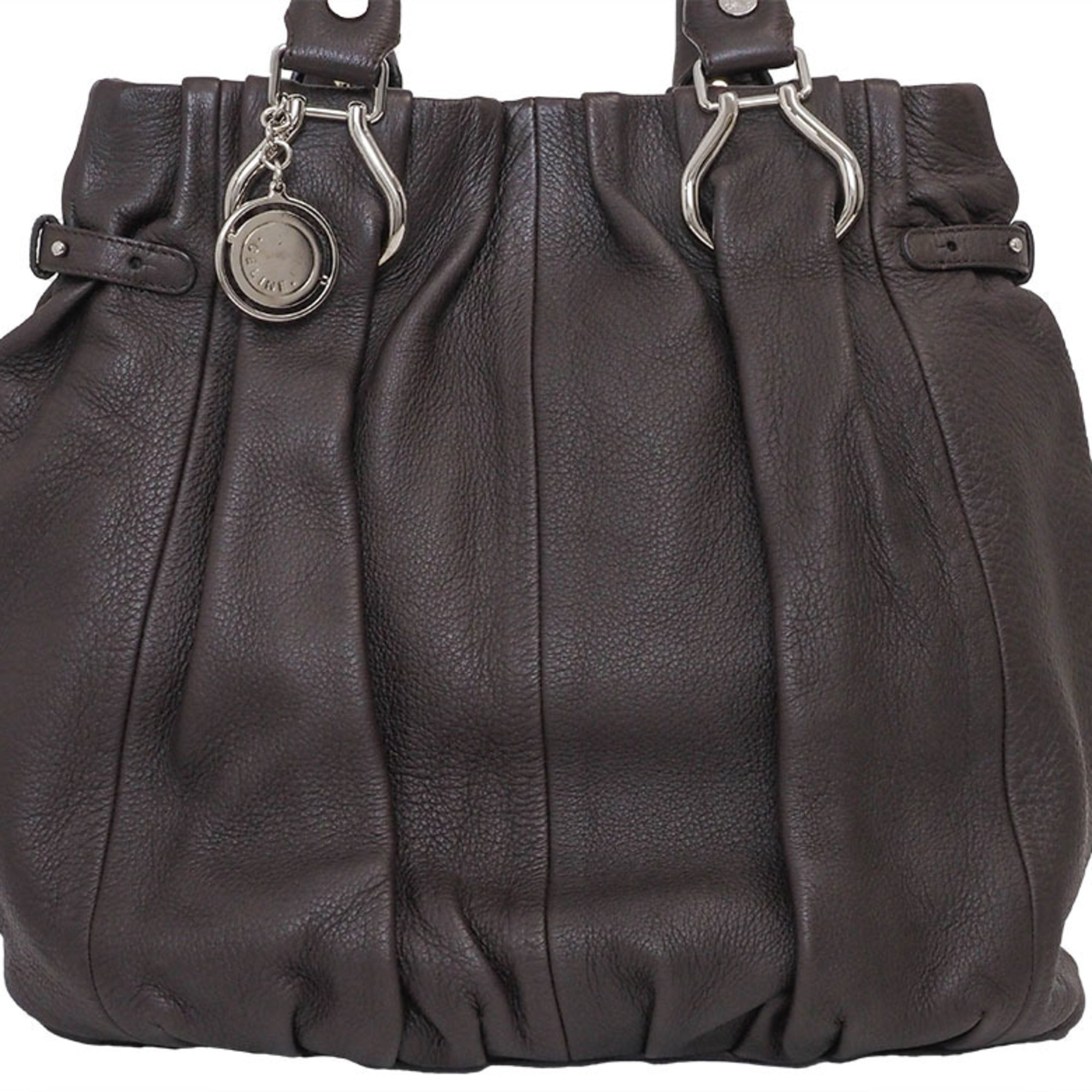 Celine Dark Brown Leather Shoulder Bag (Pre-Owned)