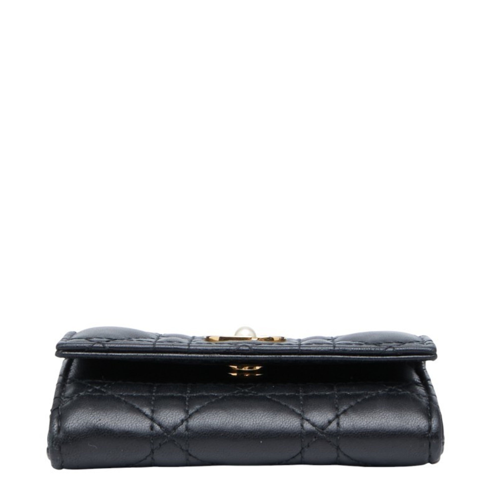 Christian Dior Black Leather Wallet (Bi-Fold) (Pre-Owned)
