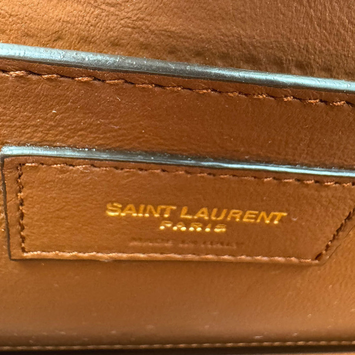 Saint Laurent Brown Coated Canvas Shoulder Bag (Pre-Owned)