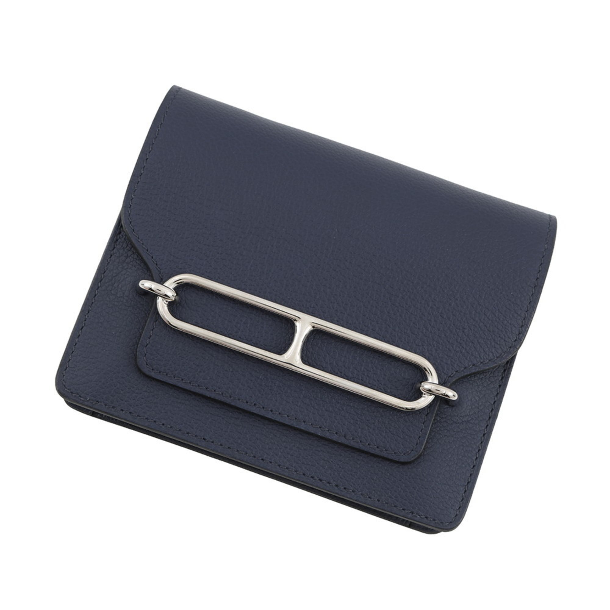 Hermes Blue Nuit Coin Purse/Coin Case (Pre-Owned)