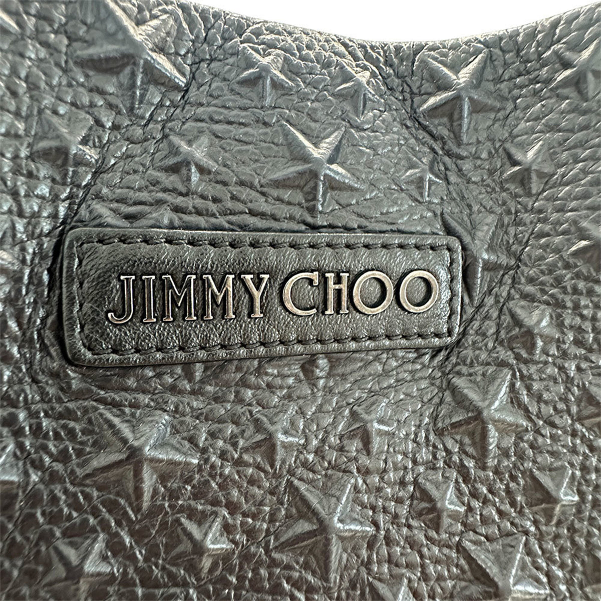 Jimmy Choo Black Camouflage Leather Handbag Tote Bag (Pre-Owned)