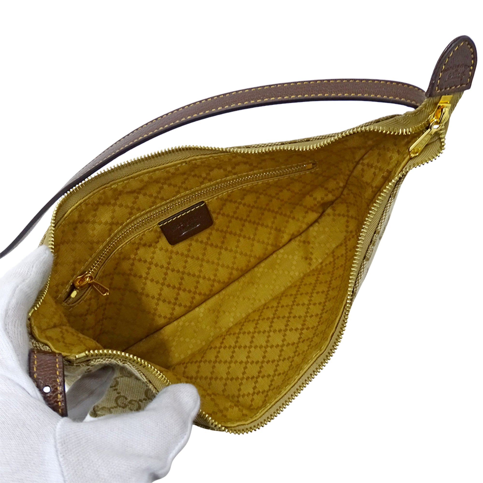 Gucci Beige Brown Gg Supreme Canvas Handbag Shoulder Bag (Pre-Owned)