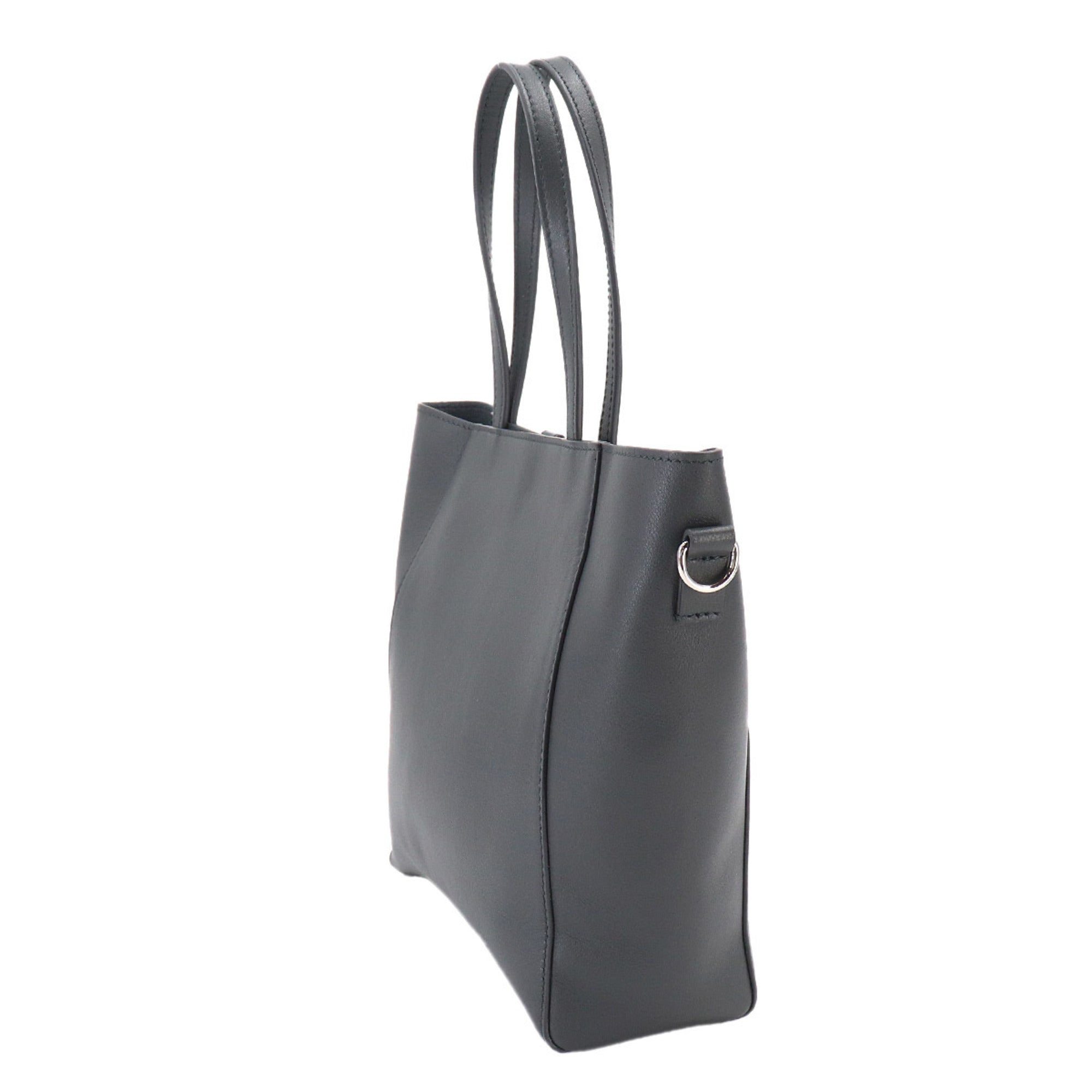 Balenciaga Gray Leather Handbag Tote Bag (Pre-Owned)